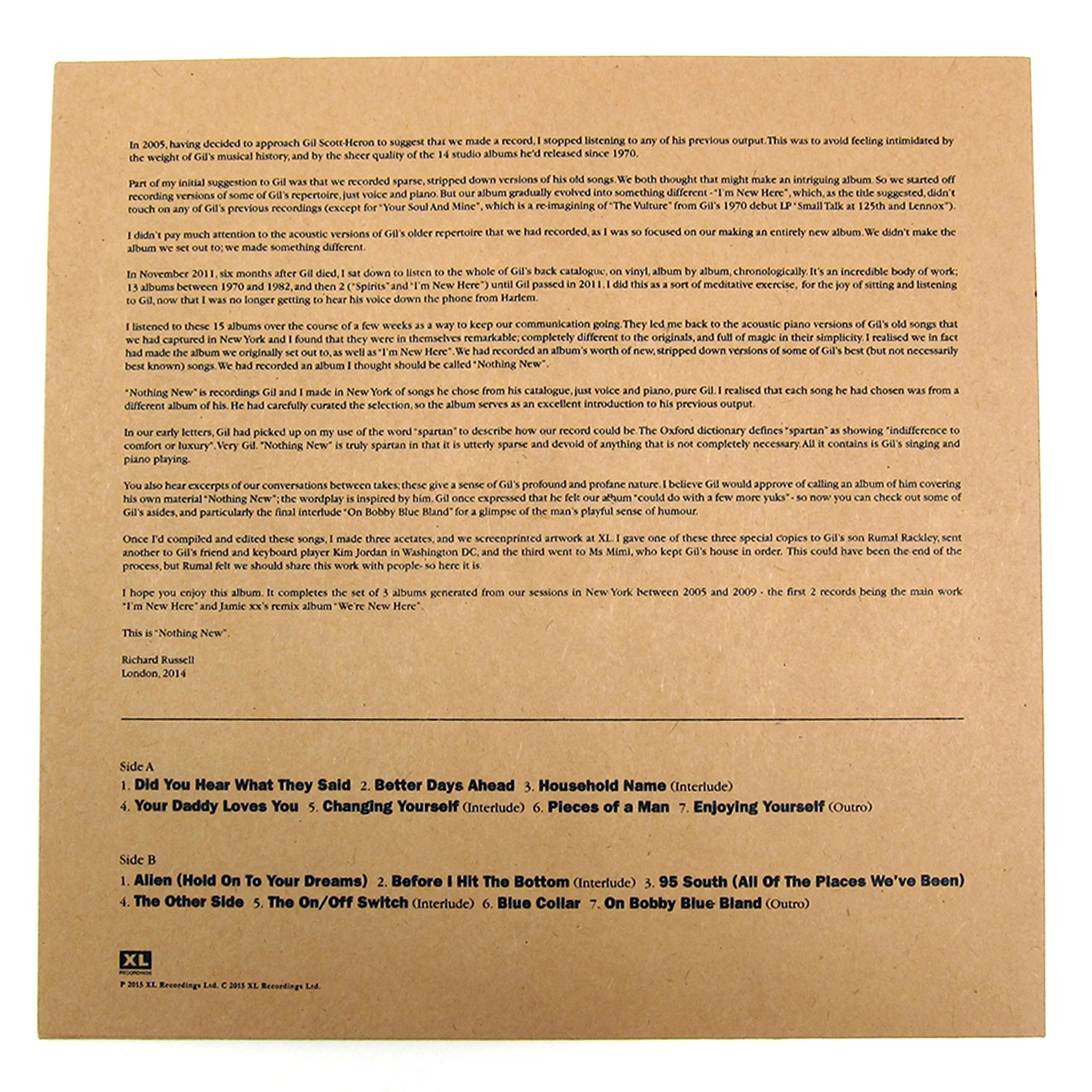Gil Scott-Heron: Nothing New Vinyl LP - Image 2