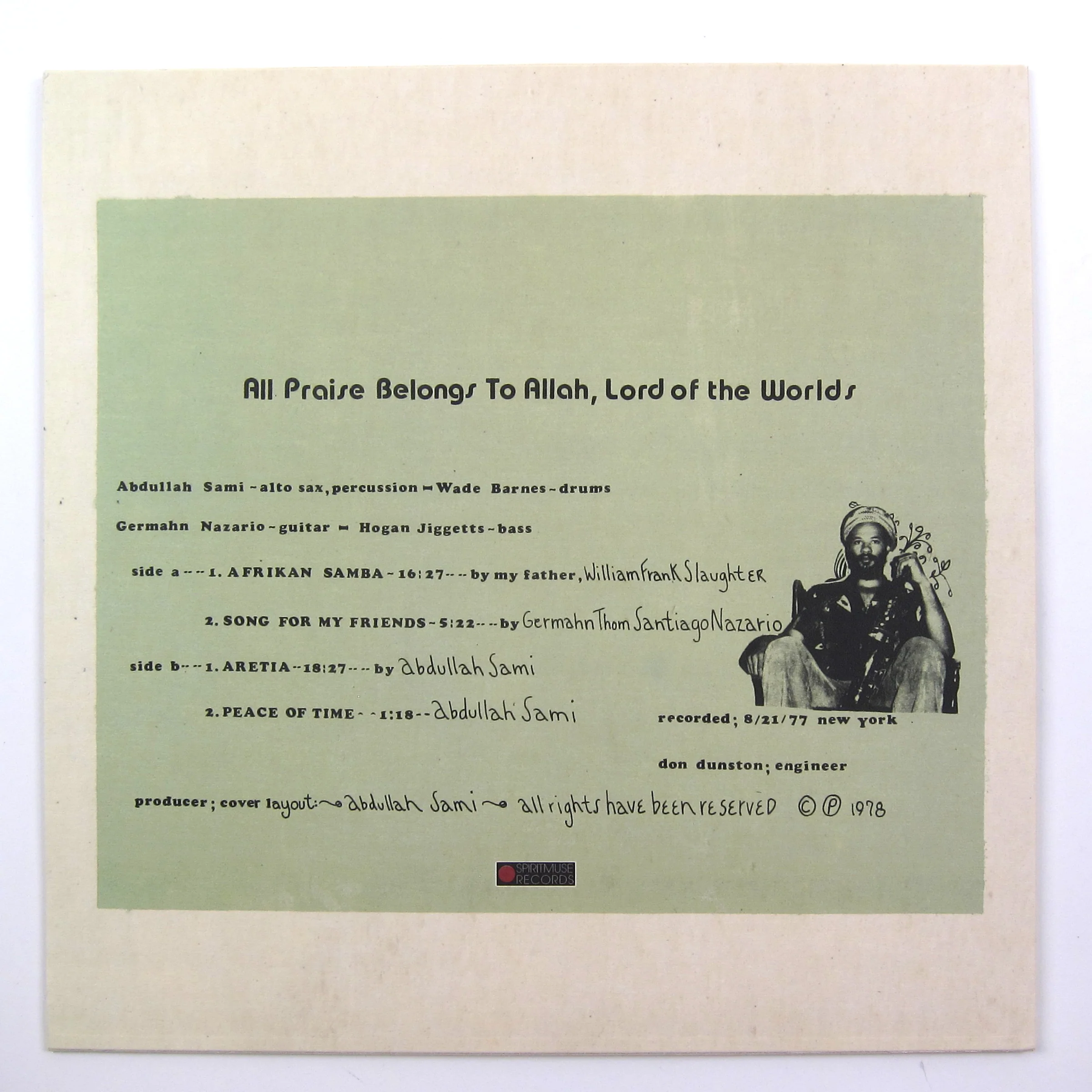 Abdullah Sami: Peace Of Time Vinyl LP - Image 3