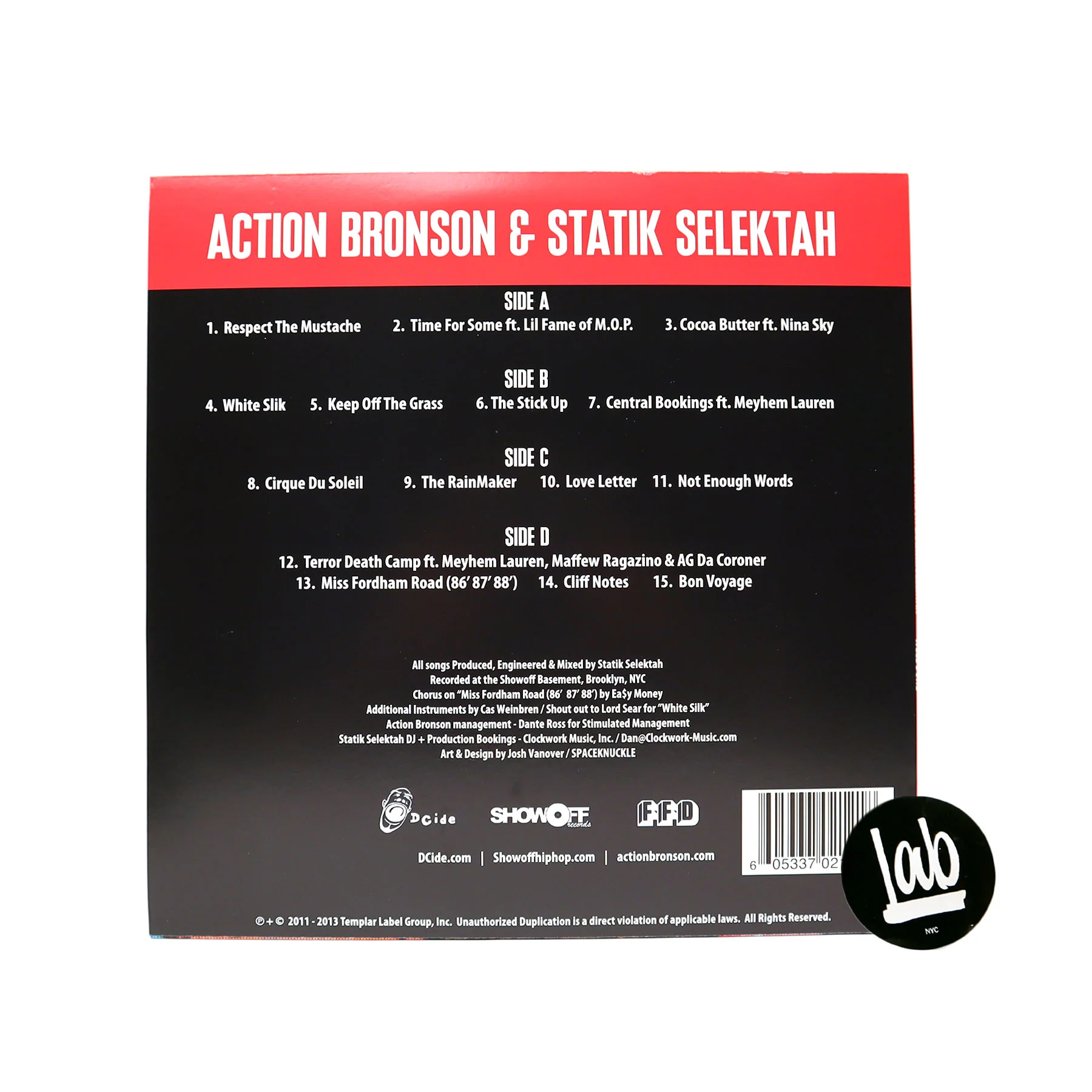 Action Bronson & Statik Selektah: Well Done (Orange & White Colored Vinyl) Vinyl 2LP - Image 3