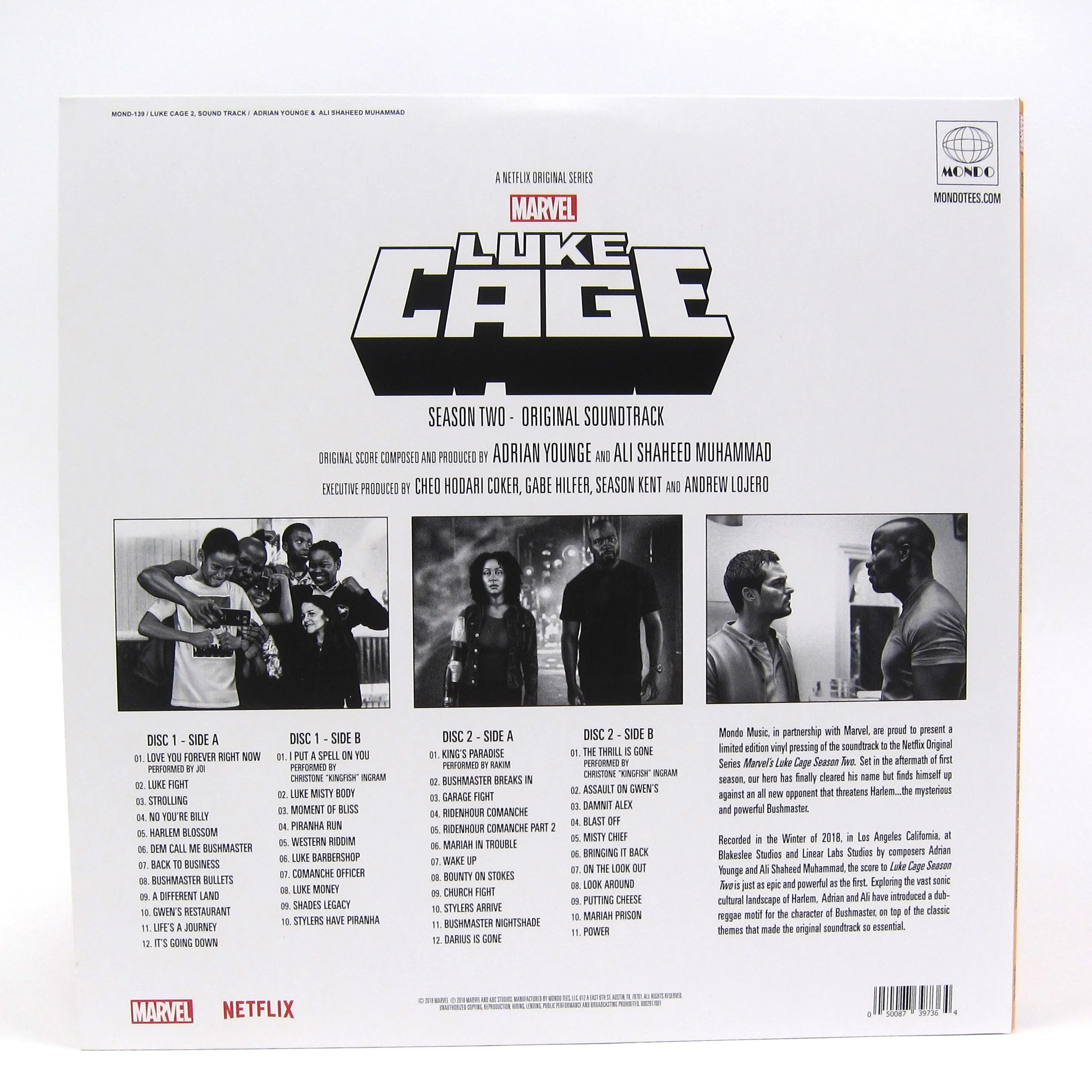 Adrian Younge & Ali Shaheed Muhammad: Luke Cage Season 2 Soundtrack (Colored Vinyl) Vinyl 2LP - Image 3