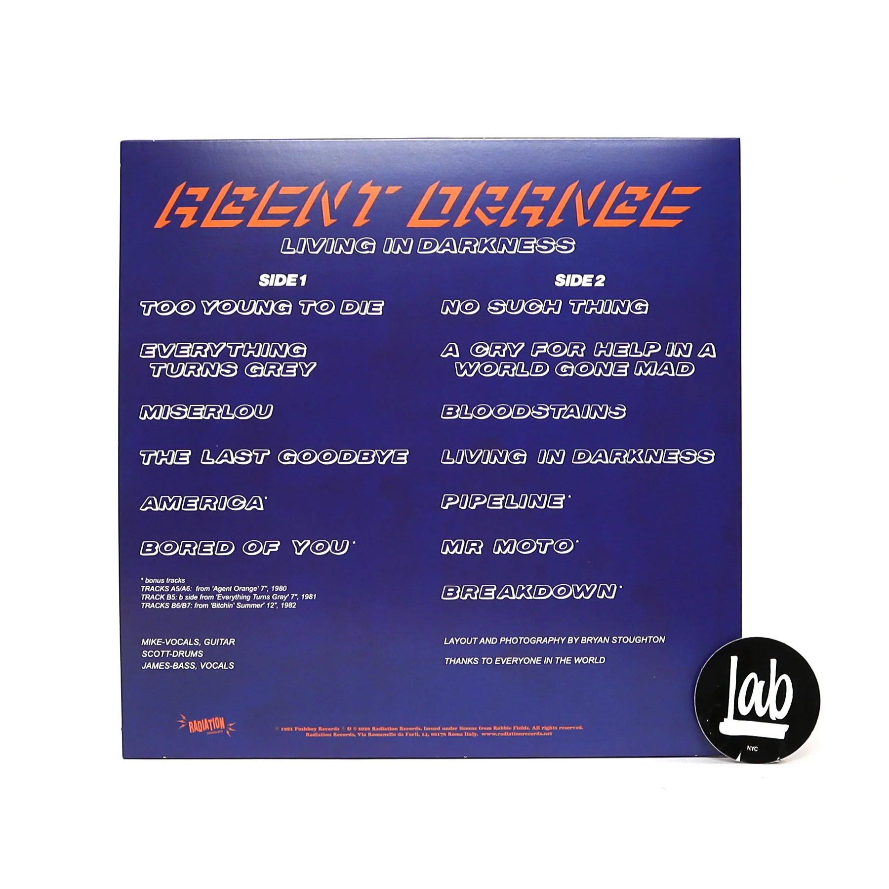 Agent Orange: Living In Darkness (+Bonus Tracks) Vinyl LP - Image 3