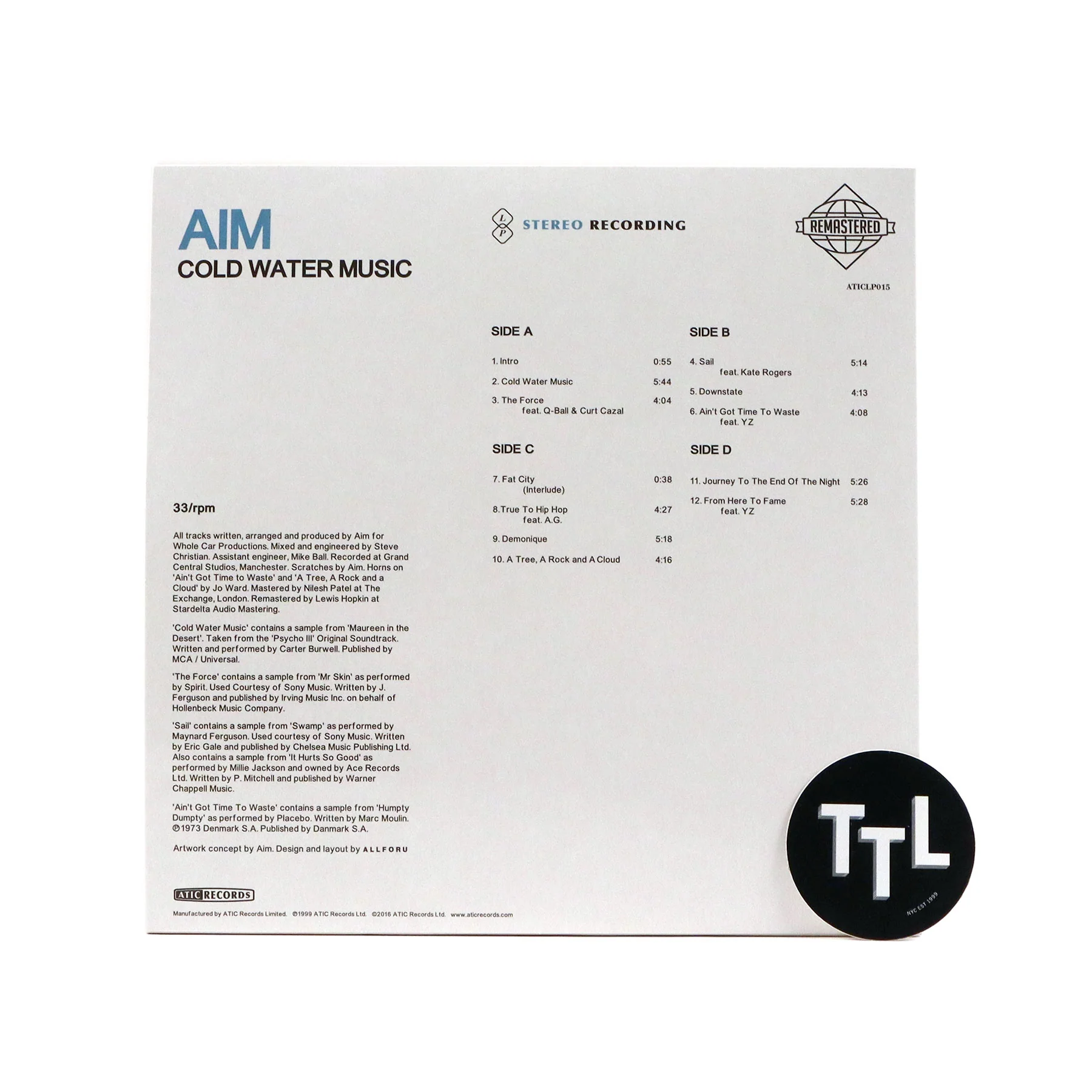 Aim: Cold Water Music (Colored Vinyl) Vinyl 2LP - Image 3