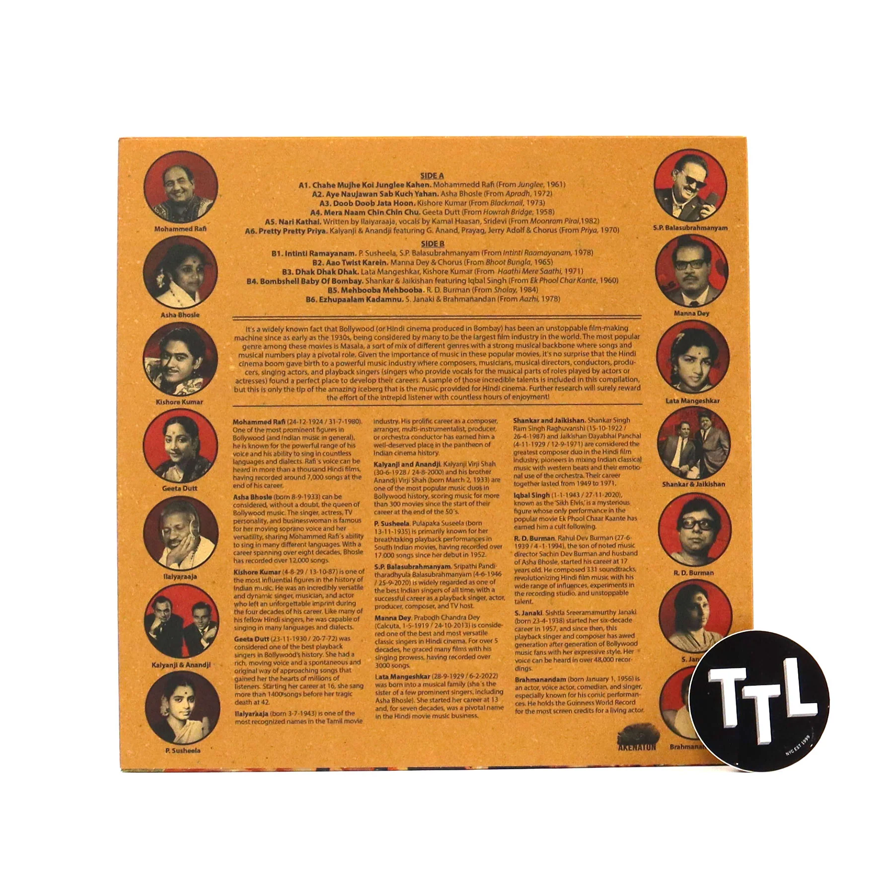 Akenaton Records: Bollywood Nuggets - Songs From Hindi Films 1958-84 Vinyl LP - Image 2