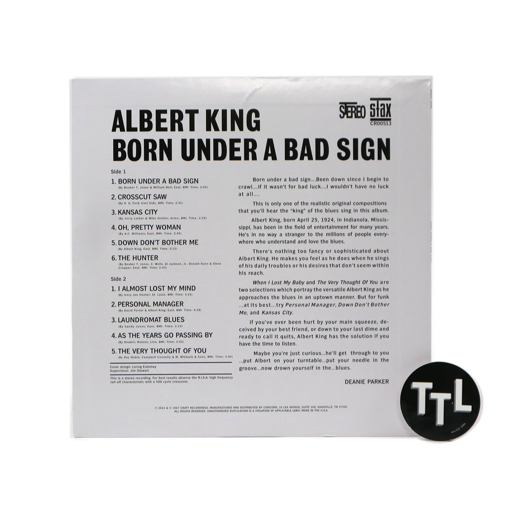 Albert King: Born Under A Bad Sign (180g) Vinyl LP - Image 2
