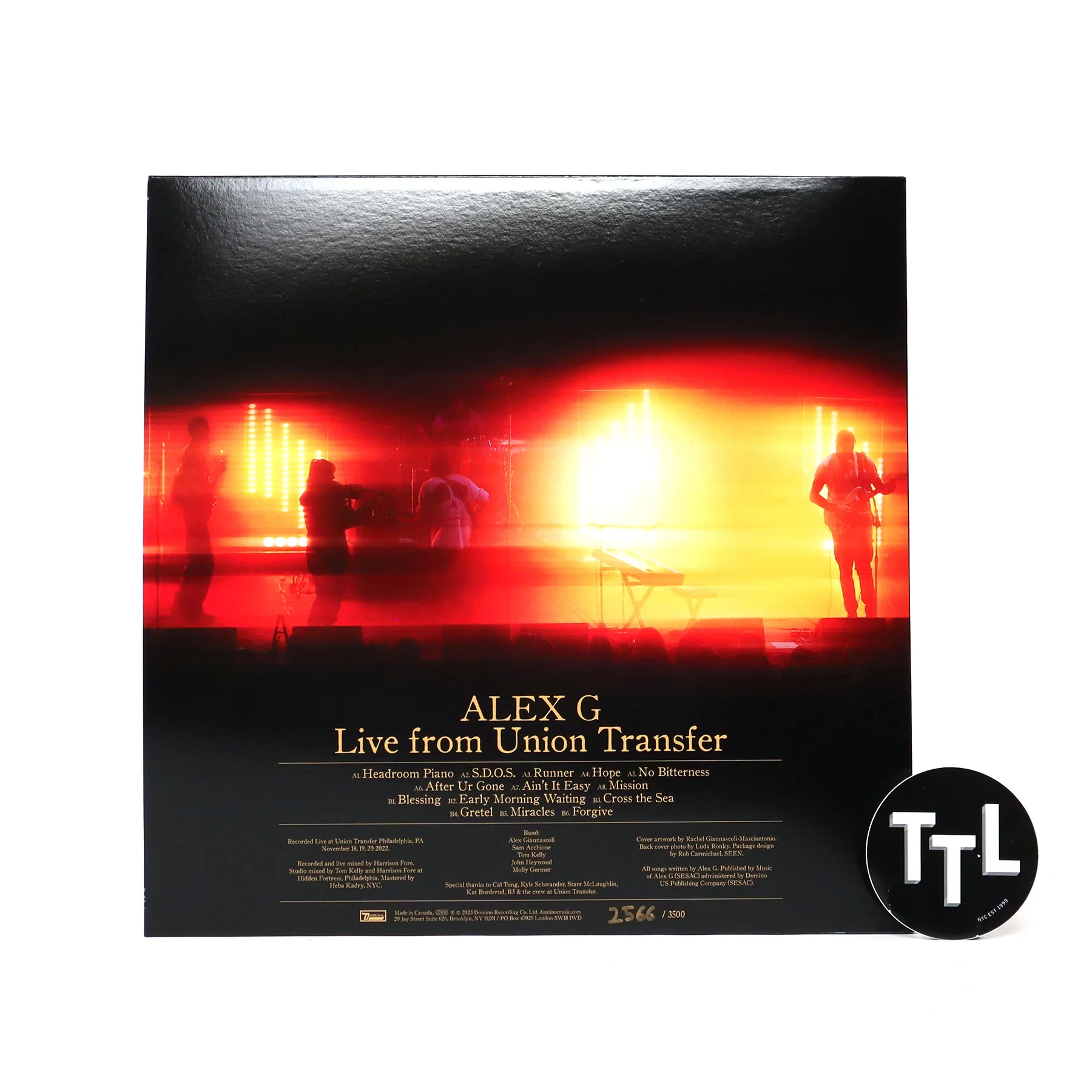 Alex G: Live From Union Transfer (Indie Exclusive Colored Vinyl) Vinyl LP - LIMIT 1 PER CUSTOMER - Image 3