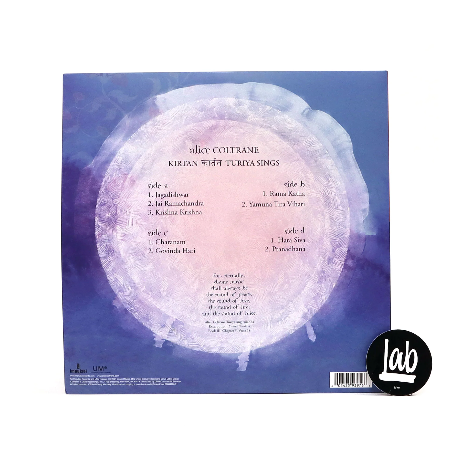 Alice Coltrane: Kirtan - Turiya Sings Vinyl 2LP - Image 3