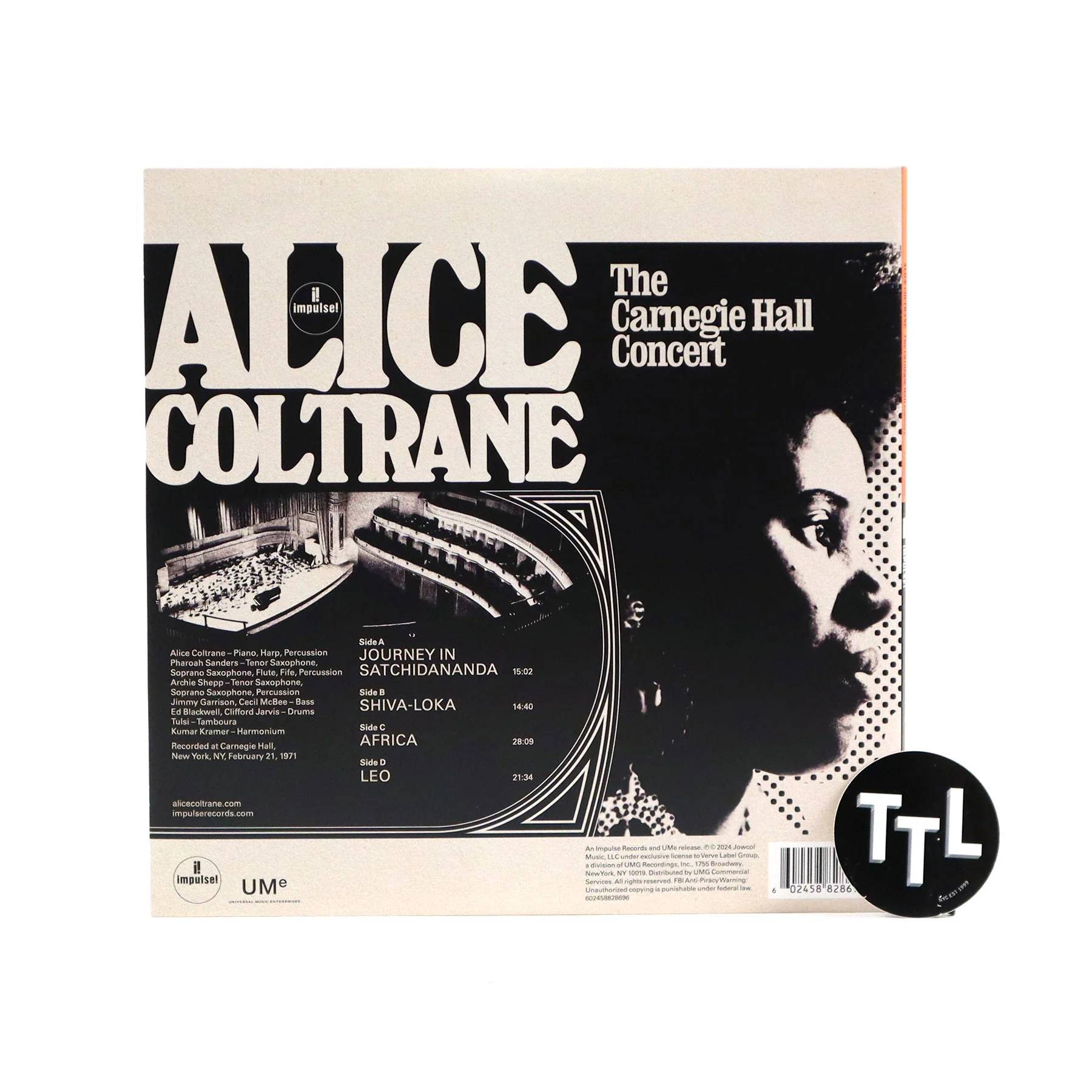 Alice Coltrane: The Carnegie Hall Concert Vinyl 2LP - Image 3