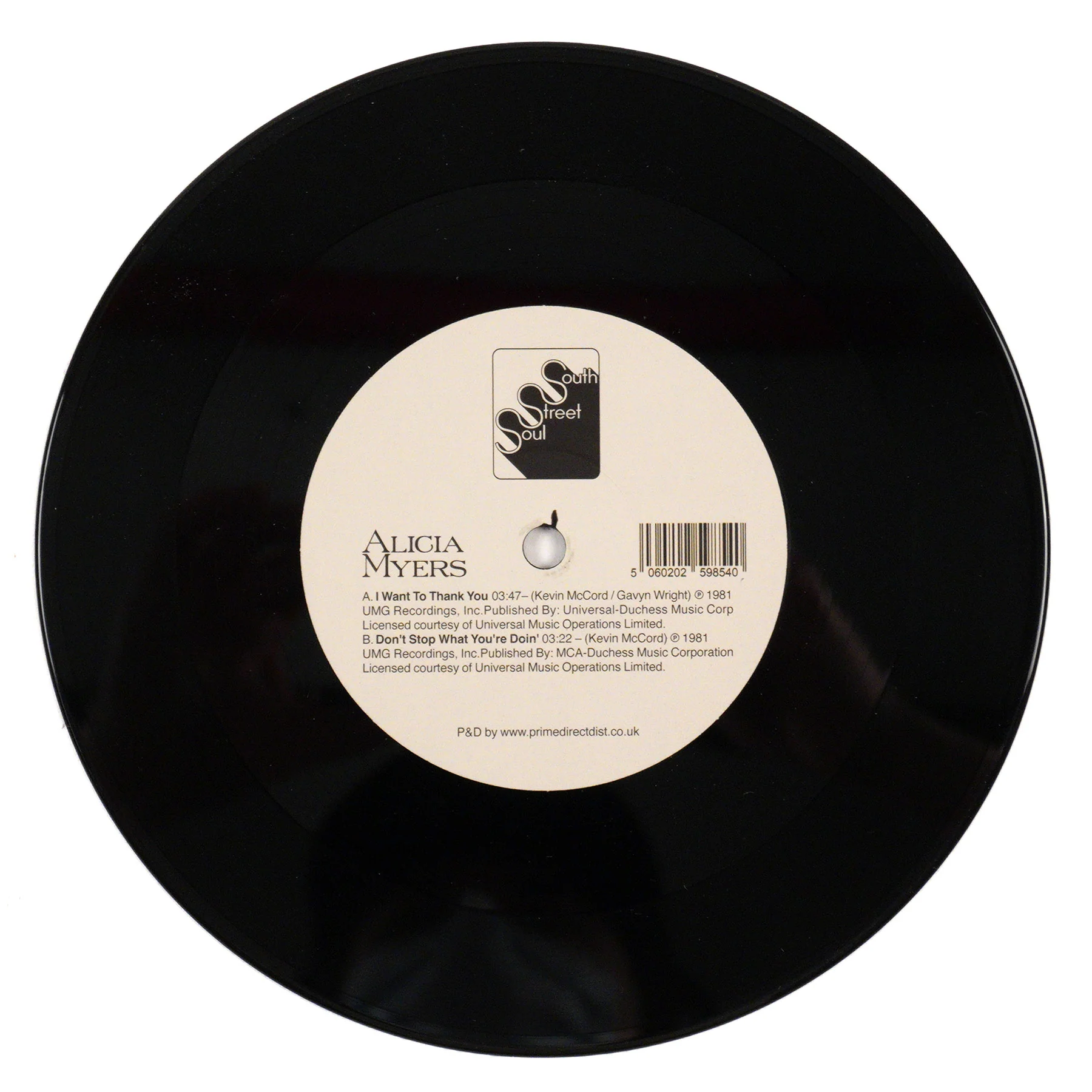Alicia Myers: I Want to Thank You / Don't Stop What You're Doin' Vinyl 7" - Image 3