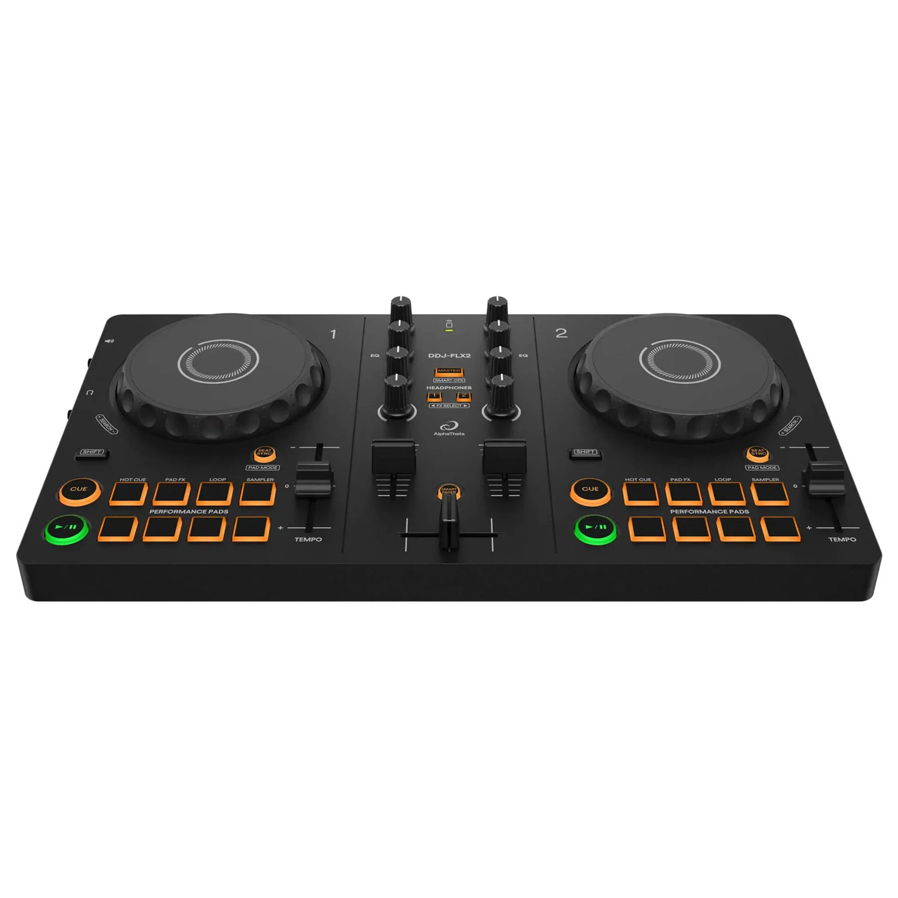 AlphaTheta: DDJ-FLX2 Compact 2-Channel DJ Controller - Image 2