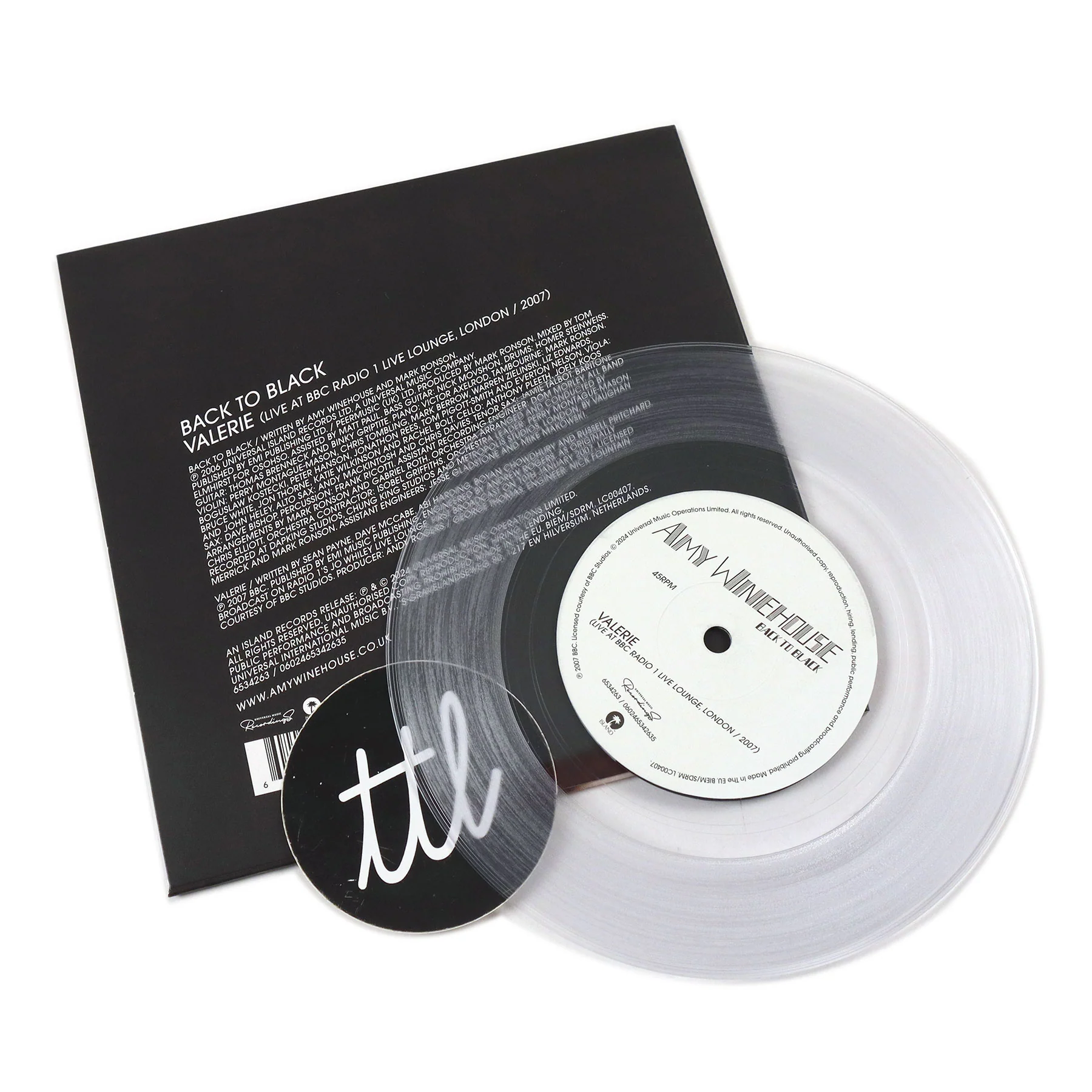Amy Winehouse: Back To Black / Valerie (Import, Colored Vinyl) Vinyl 7" - Image 3