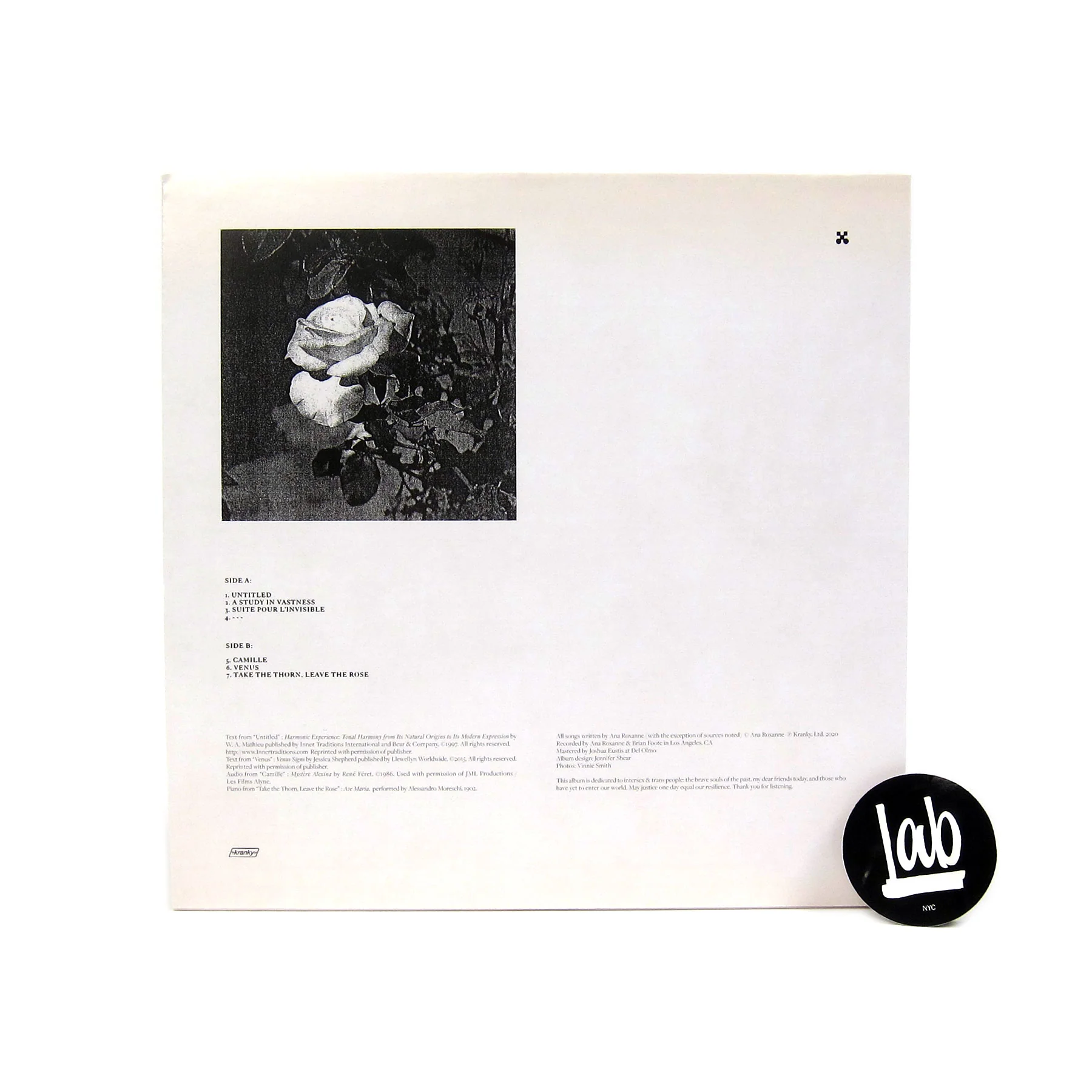 Ana Roxanne: Because Of A Flower Vinyl LP - Image 2