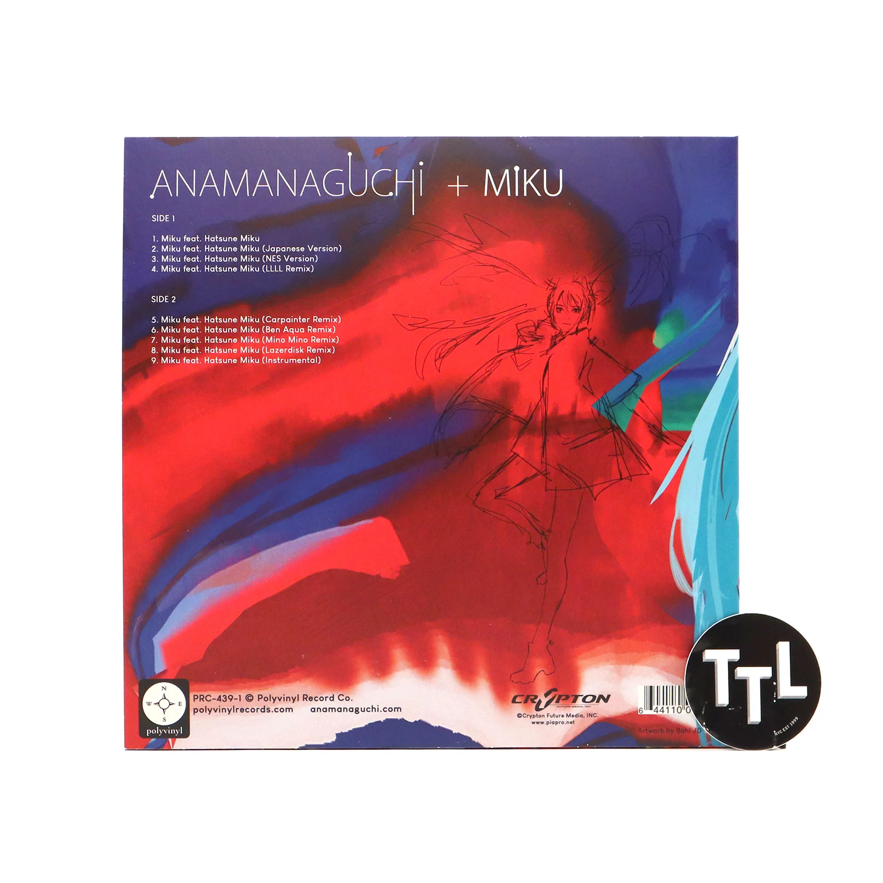 Anamanaguchi: Miku (Colored Vinyl) Vinyl 12" - Image 3
