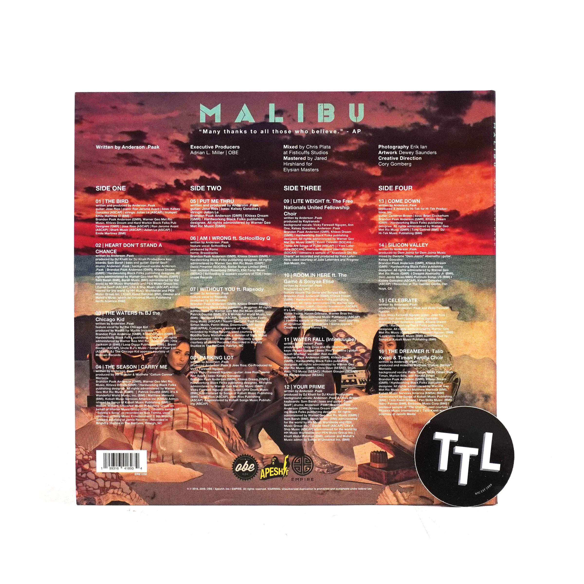 Anderson .Paak: Malibu - 10th Anniversary Edition (Colored Vinyl) Vinyl 2LP - Image 3