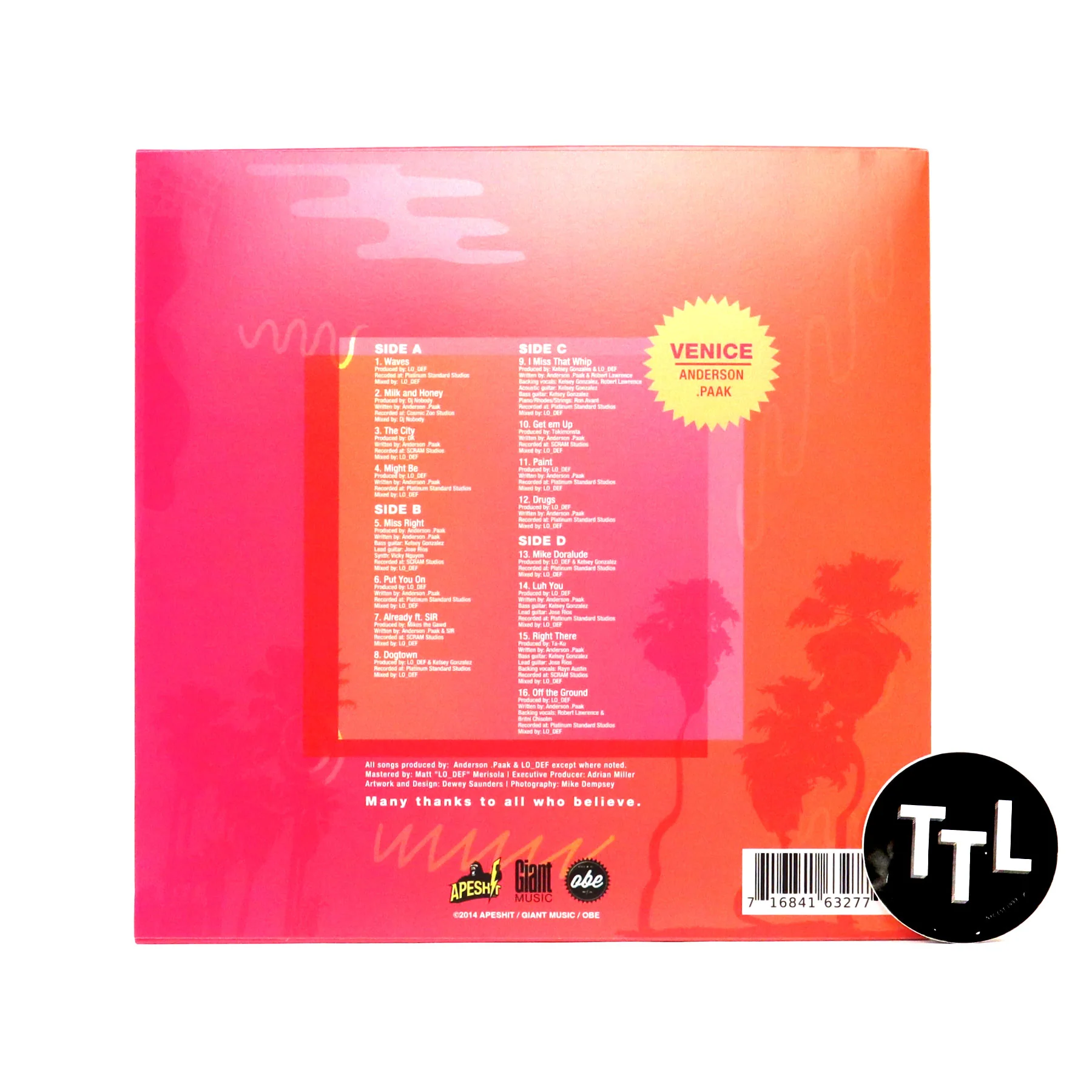 Anderson .Paak: Venice (Indie Exclusive Purple Colored Vinyl) Vinyl 2LP - Image 4