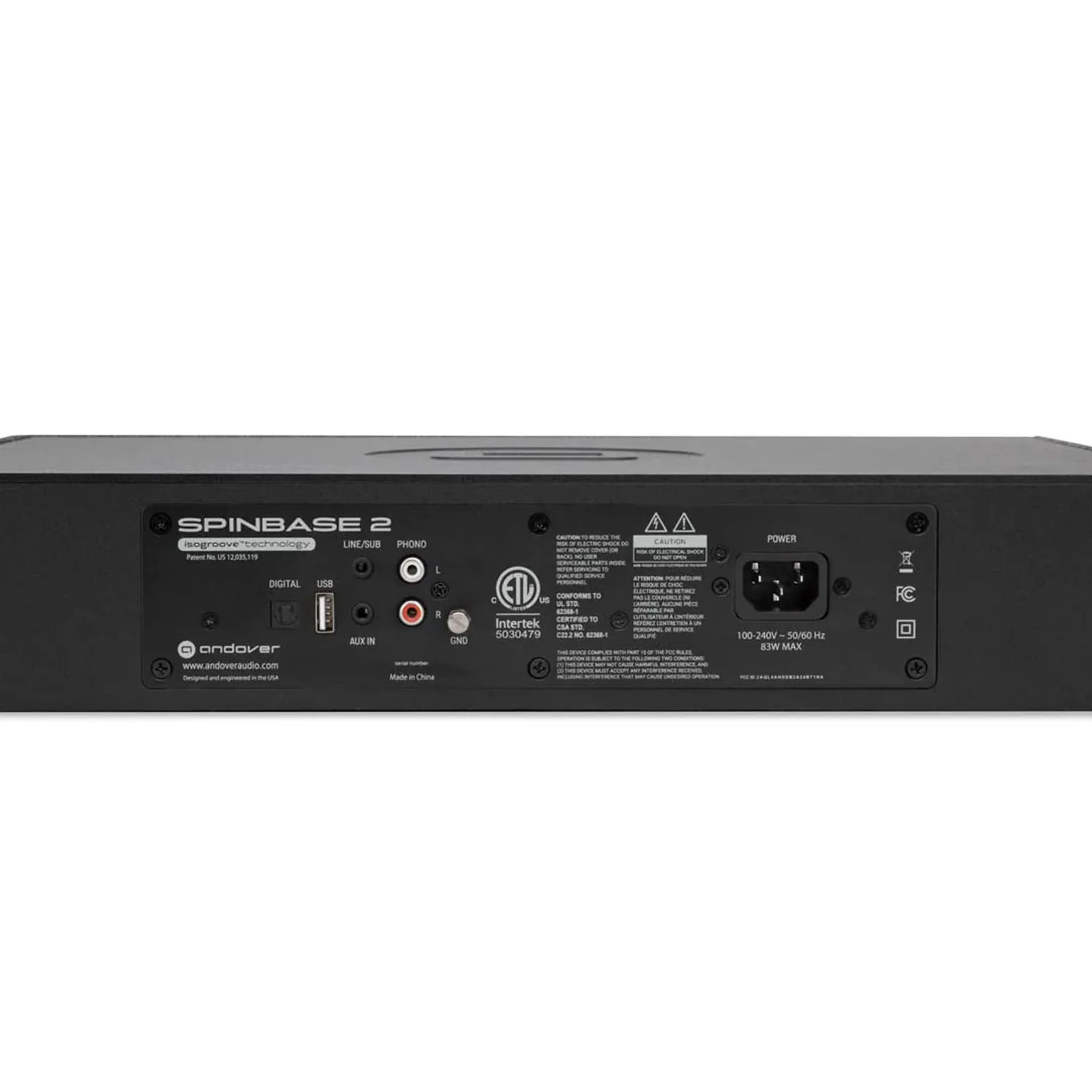 Andover Audio: Spinbase 2 Powered Turntable Speaker - Image 7