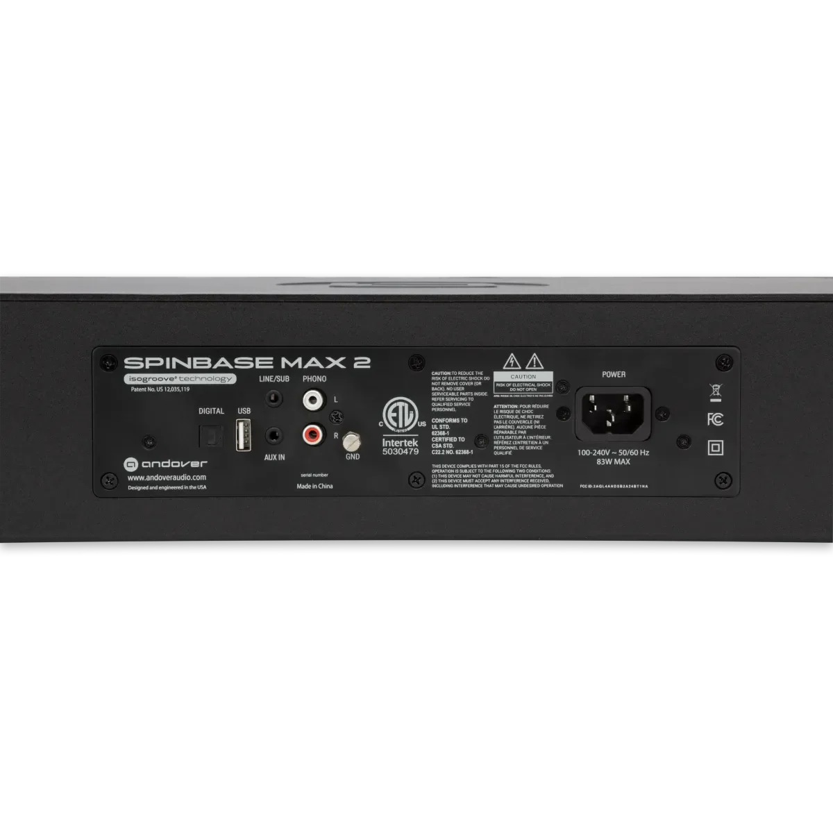 Andover Audio: Spinbase Max 2 Turntable Speaker System - Image 4