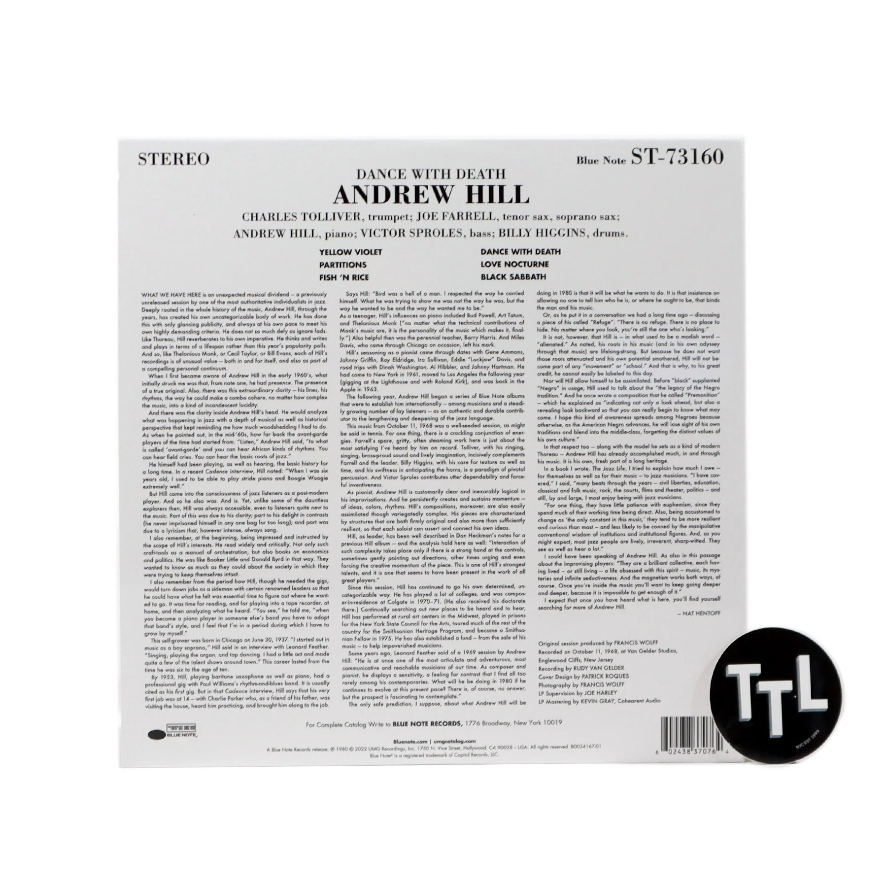 Andrew Hill: Dance With Death (Tone Poet 180g) Vinyl LP - Image 3
