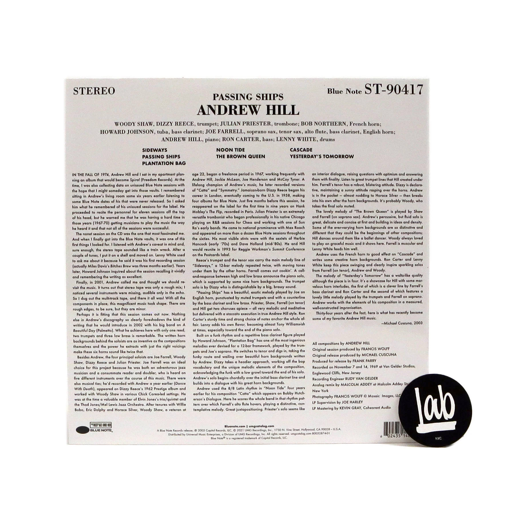 Andrew Hill: Passing Ships (Tone Poet 180g) Vinyl 2LP - Image 3