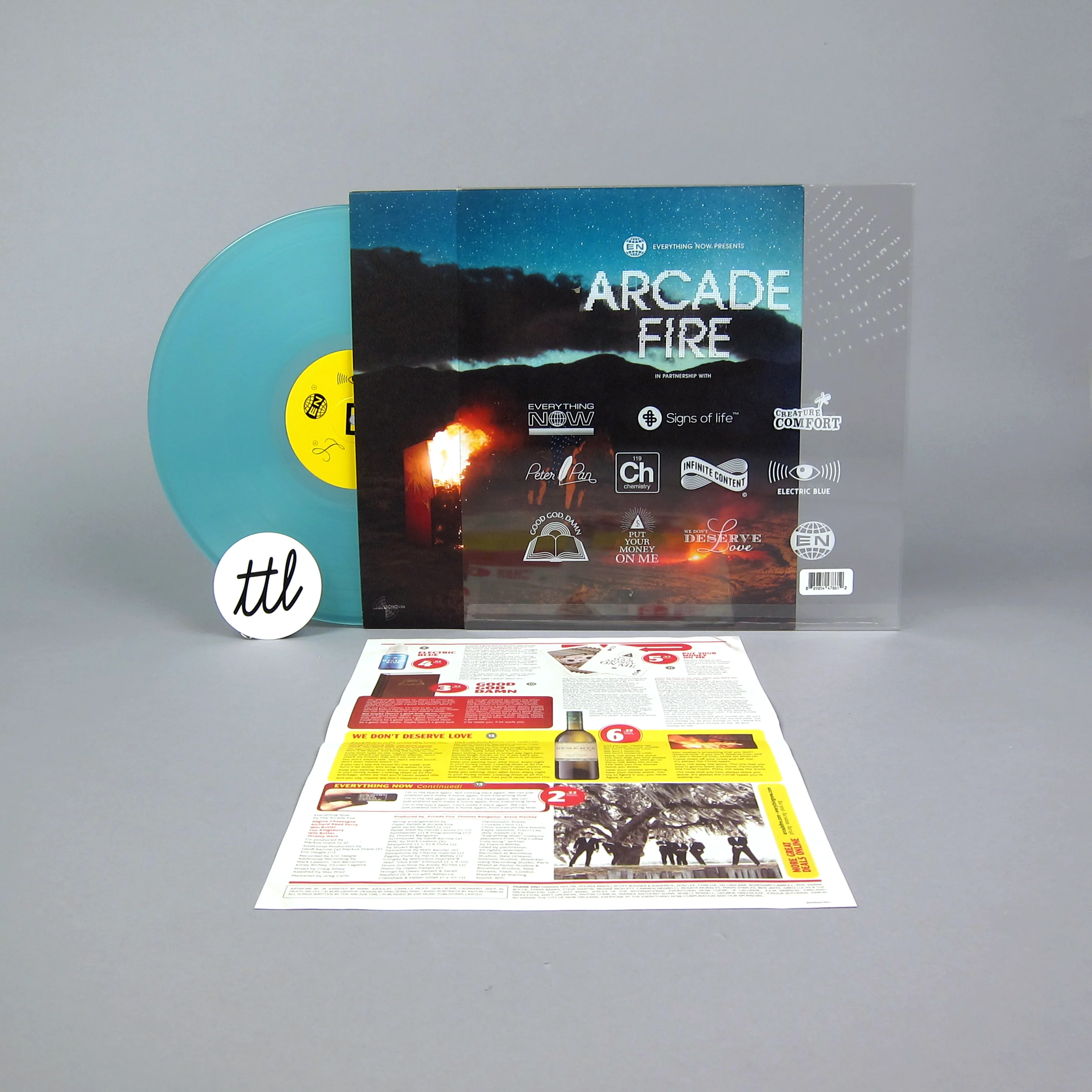 Arcade Fire: Everything Now (Indie Exclusive Colored Vinyl Night Version) Vinyl LP - Image 4
