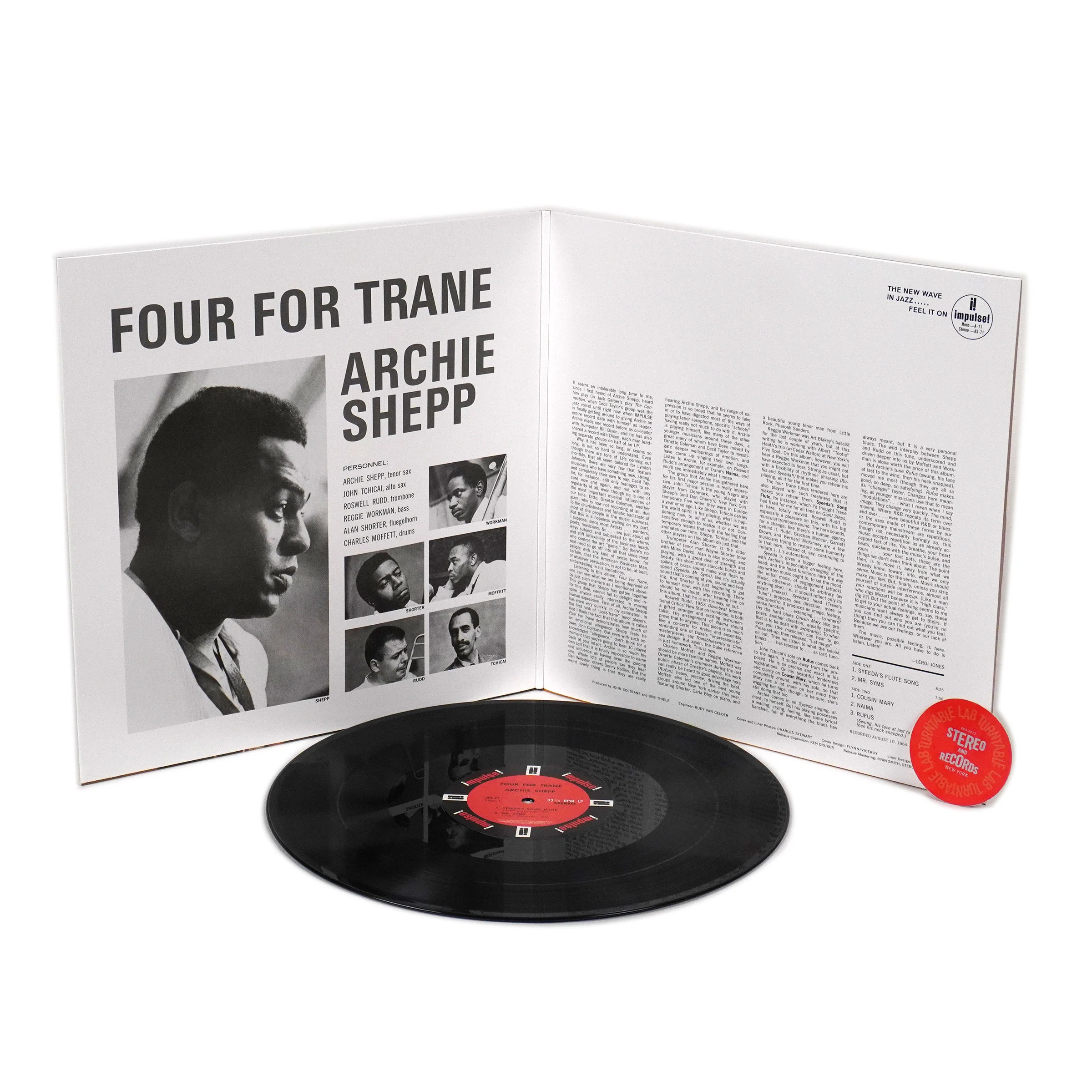 Archie Shepp: Four For Trane (Verve Vault 180g) Vinyl LP - Image 2