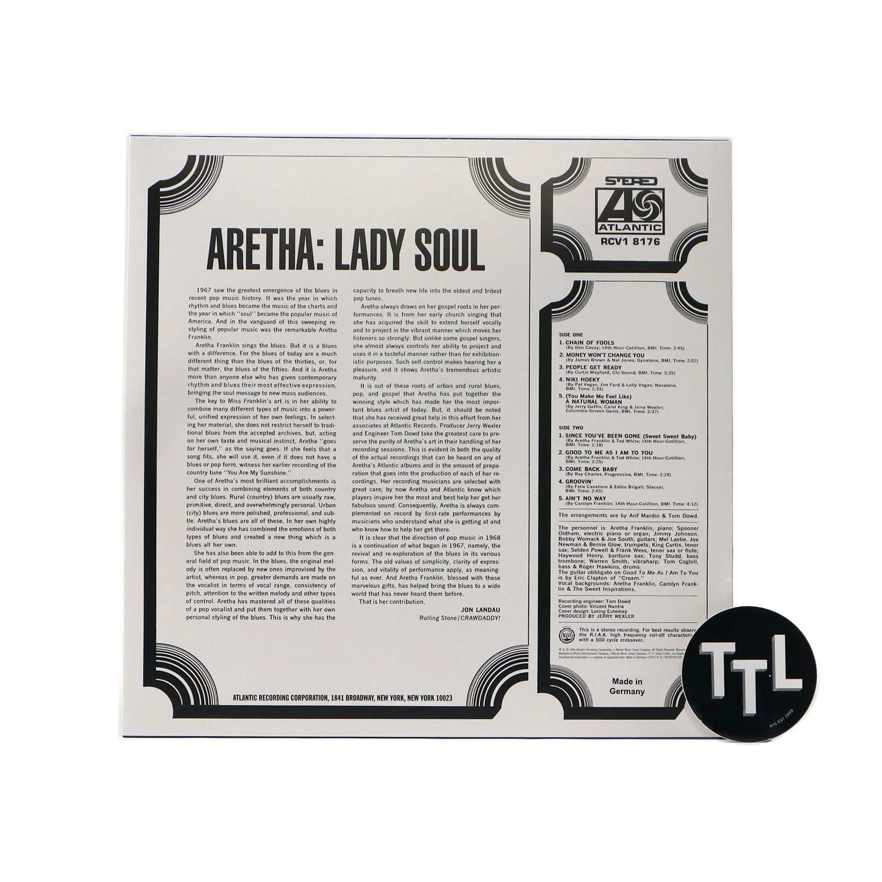 Aretha Franklin: Lady Soul (Atlantic 75, Colored Vinyl) Vinyl LP - Image 3