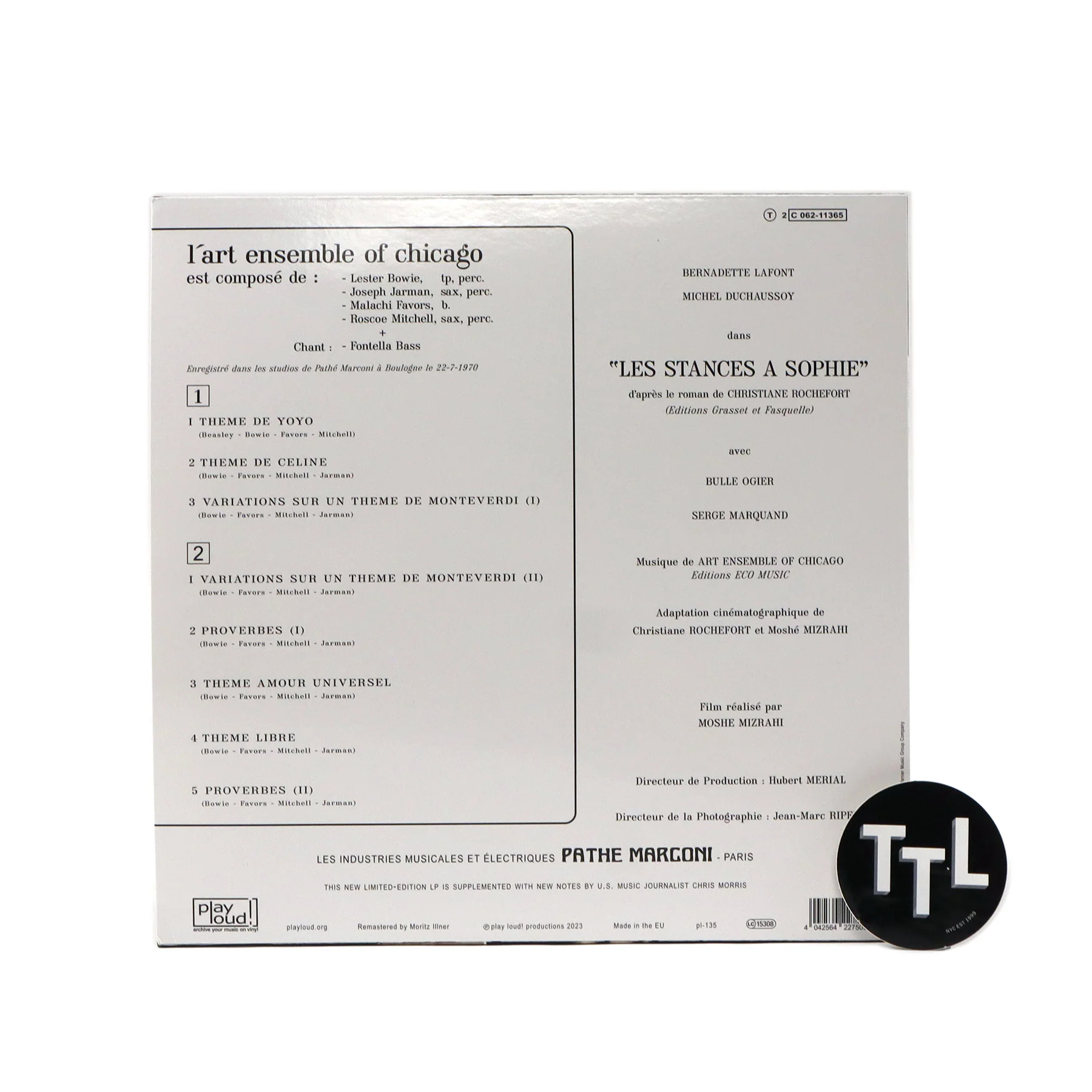 Art Ensemble Of Chicago: Les Stances A Sophie Vinyl LP - Image 3