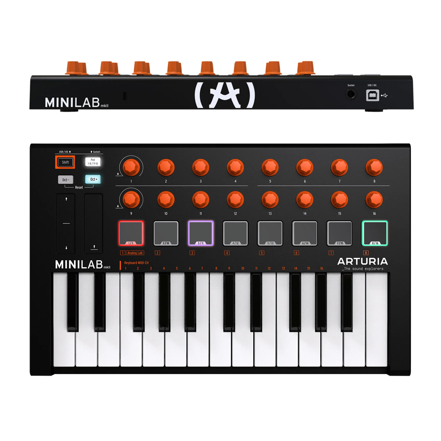 Arturia: MiniLab MKII 25 Key Controller - Orange Limited Edition - Image 3