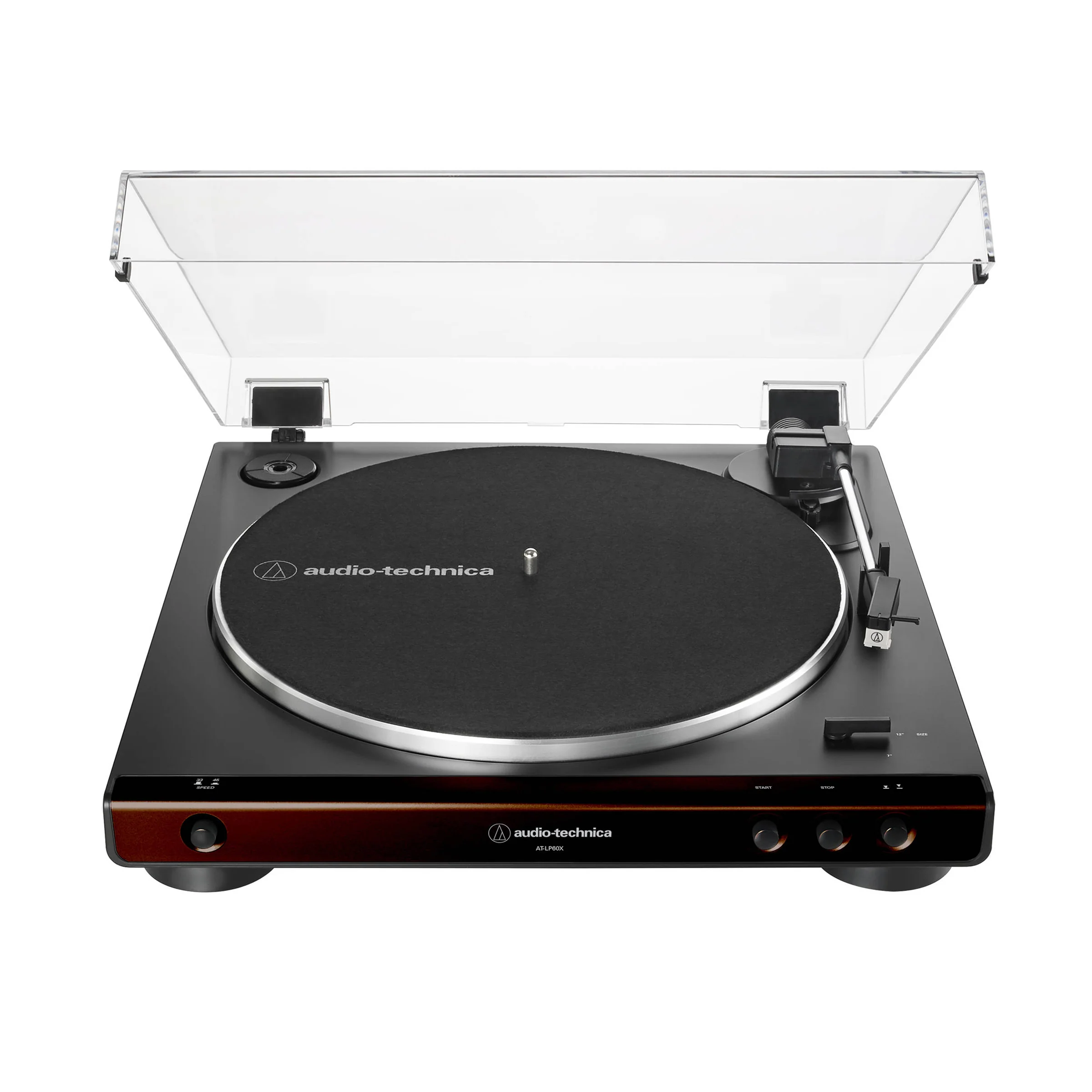 Audio-Technica: AT-LP60X-BW Automatic Turntable - Brown / Black - Image 4