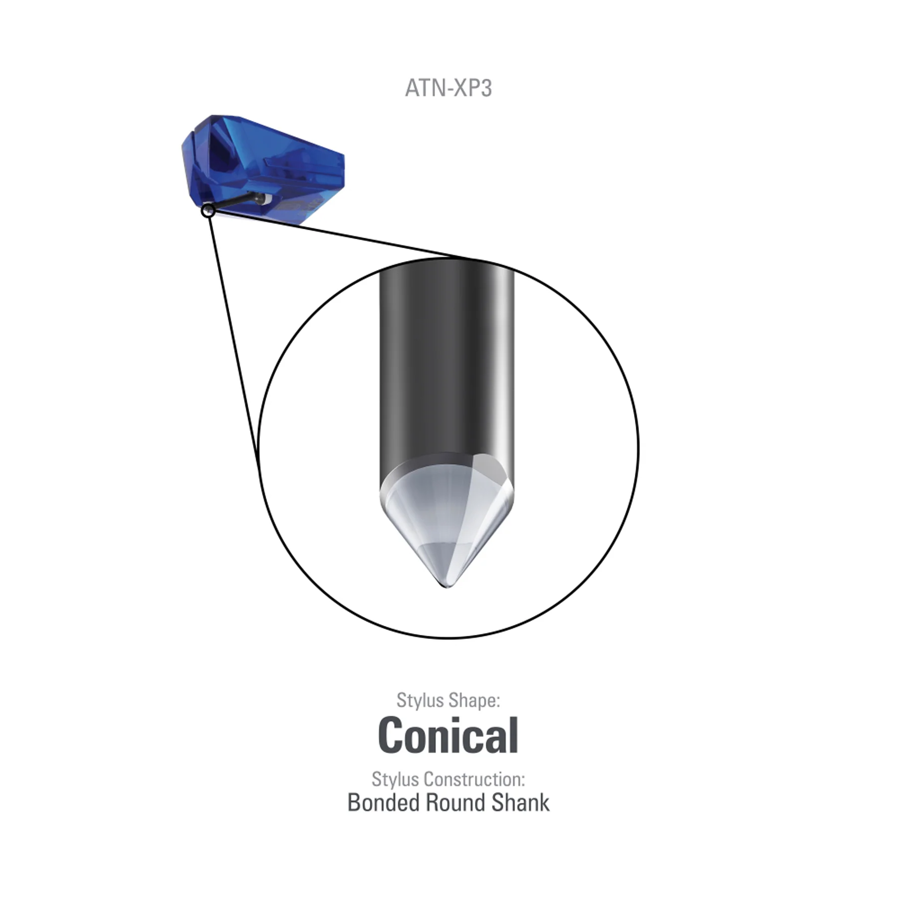 Audio-Technica: ATN-XP3 Replacement Stylus for AT-XP3 - Image 2