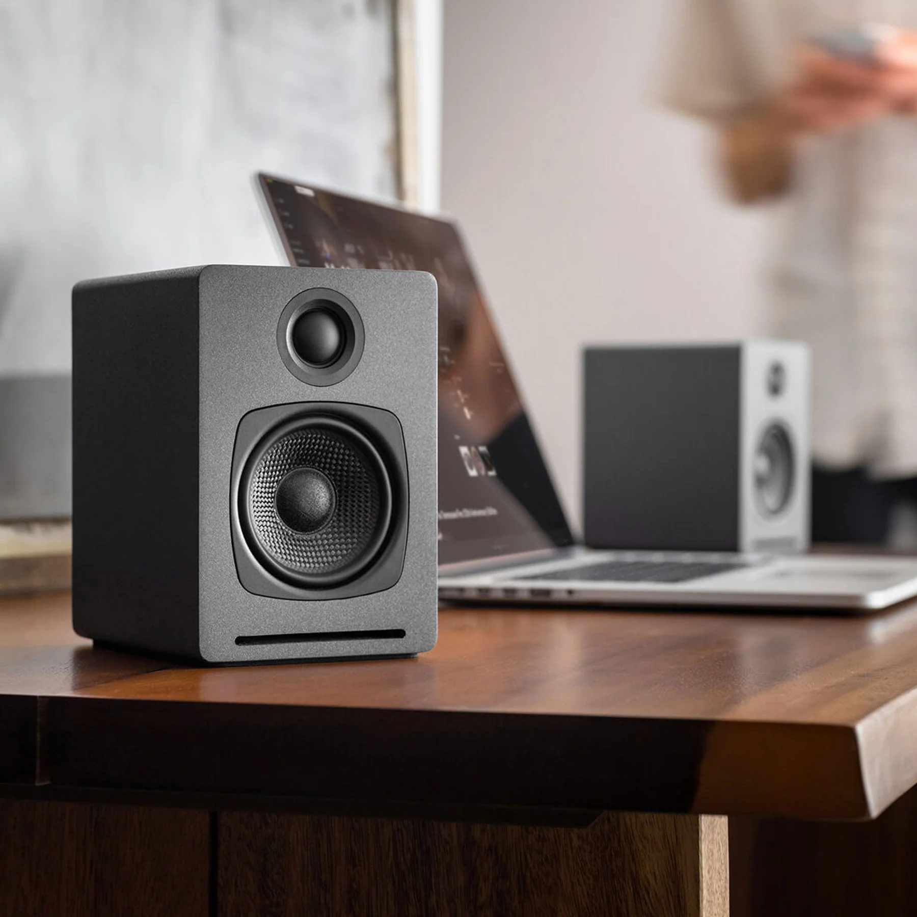Audioengine: A1 Wireless Speaker - Grey (Pair) - Image 4