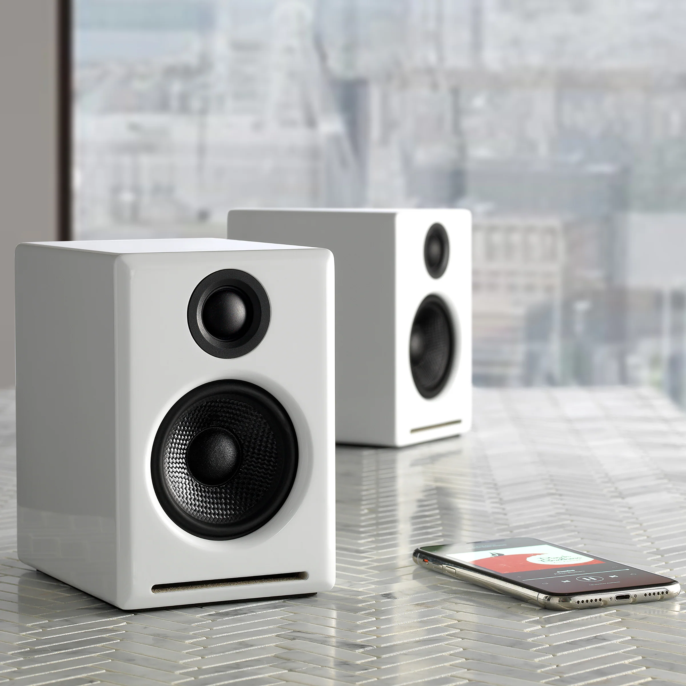 Audioengine: A2+ Wireless Powered Speakers w/ Bluetooth - White - Image 4
