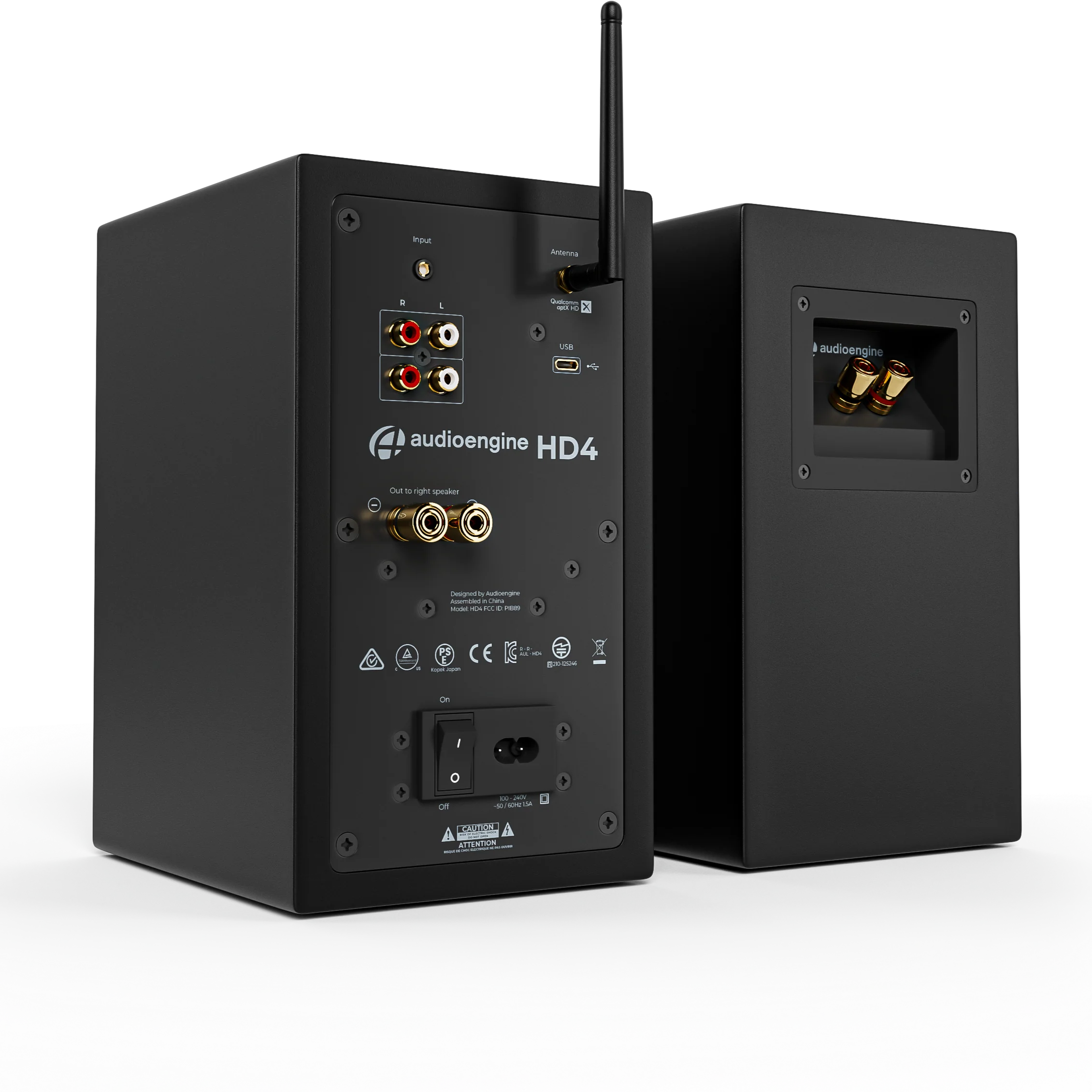 Audioengine: HD4 Powered Bluetooth Speakers - Black - Image 3