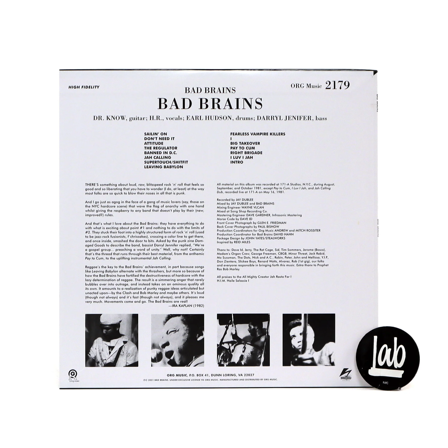Bad Brains: Bad Brains - Punk Note Edition Vinyl LP - Image 2