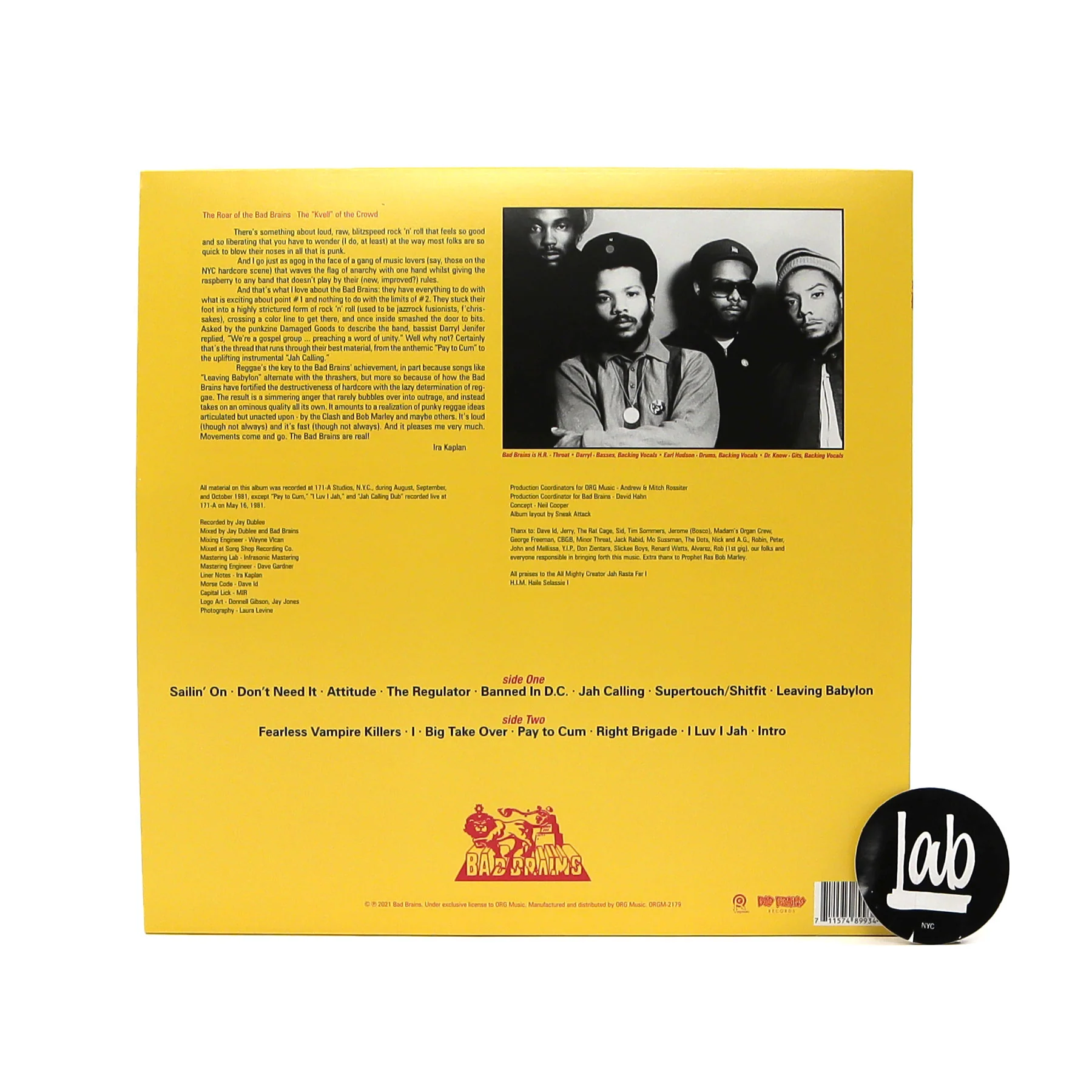 Bad Brains: Bad Brains (Indie Exclusive Red Colored Vinyl) Vinyl LP - Image 3