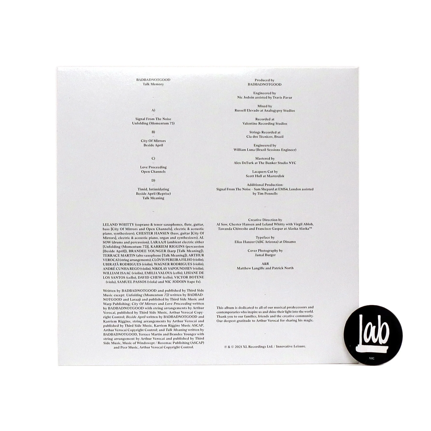 BadBadNotGood: Talk Memory (Indie Exclusive Colored Vinyl) Vinyl 2LP - Image 3