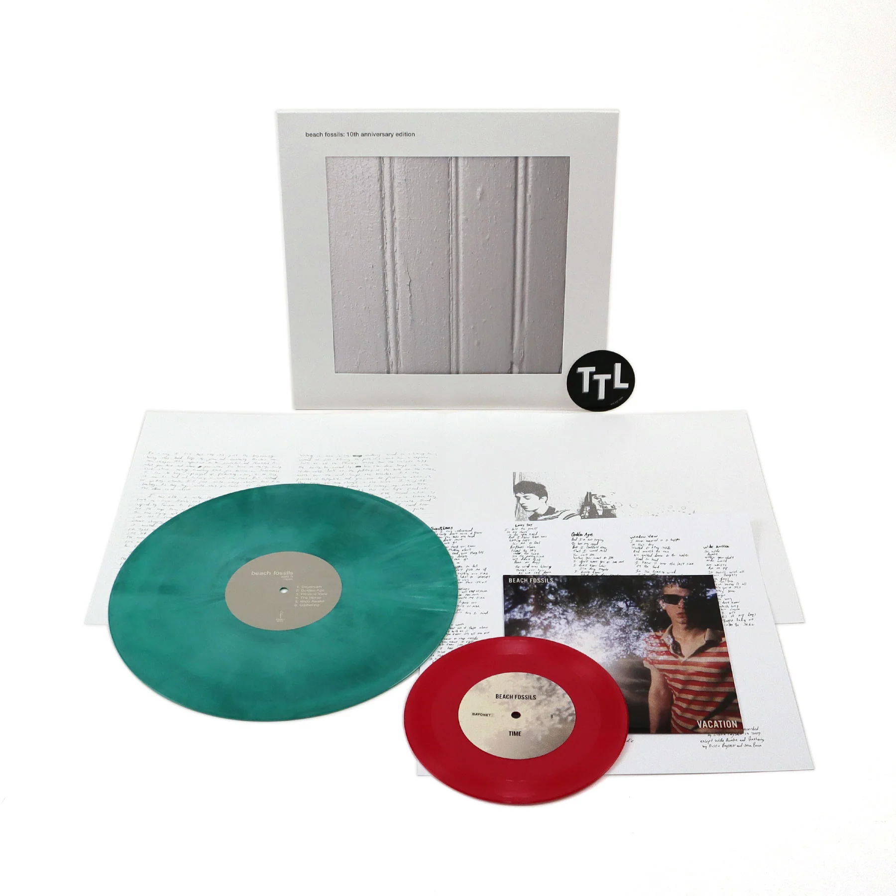 Beach Fossils: Beach Fossils (Seafoam Swirl Colored Vinyl) Vinyl LP+7" - Image 2