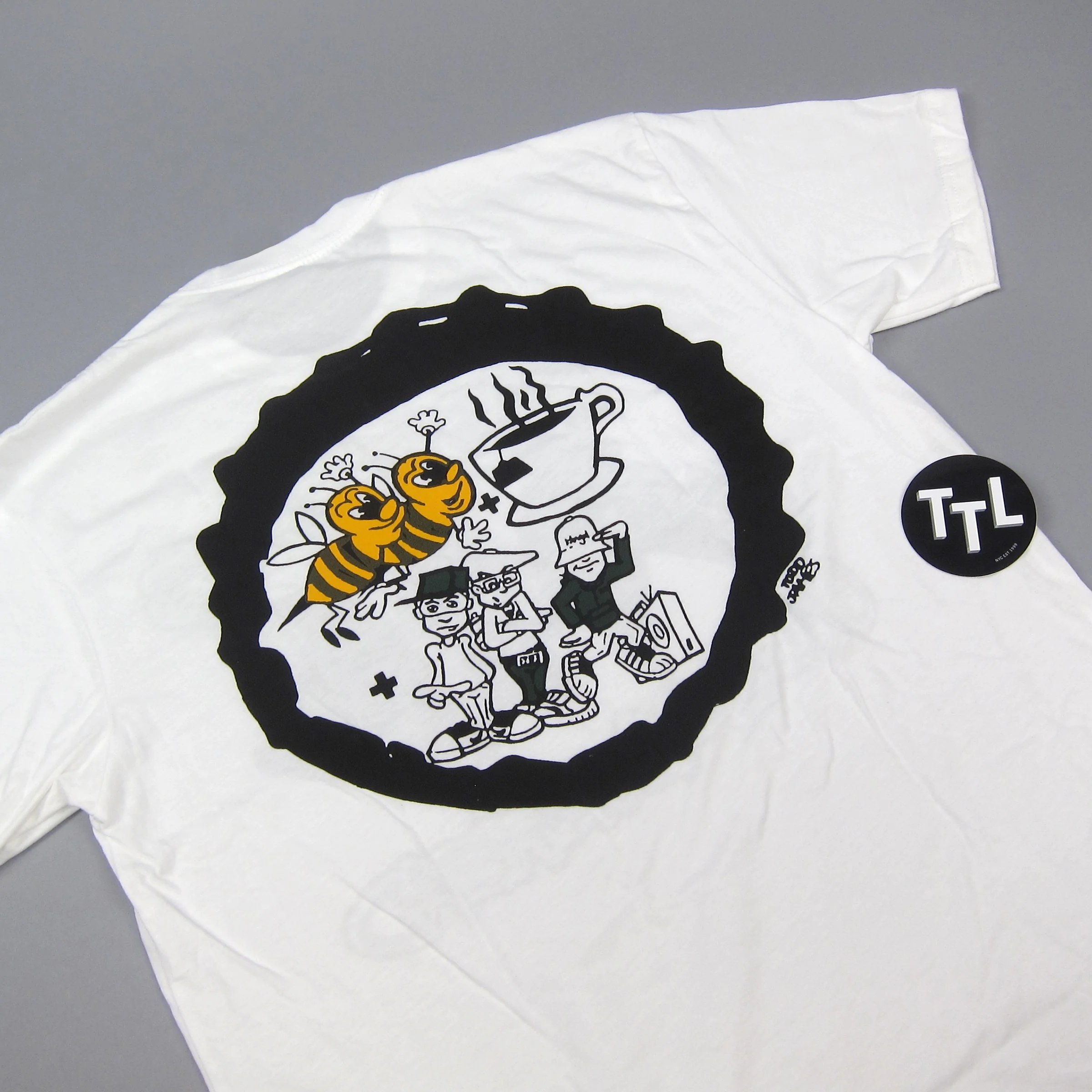 Beastie Boys: Bees Tea Shirt - White - Image 2