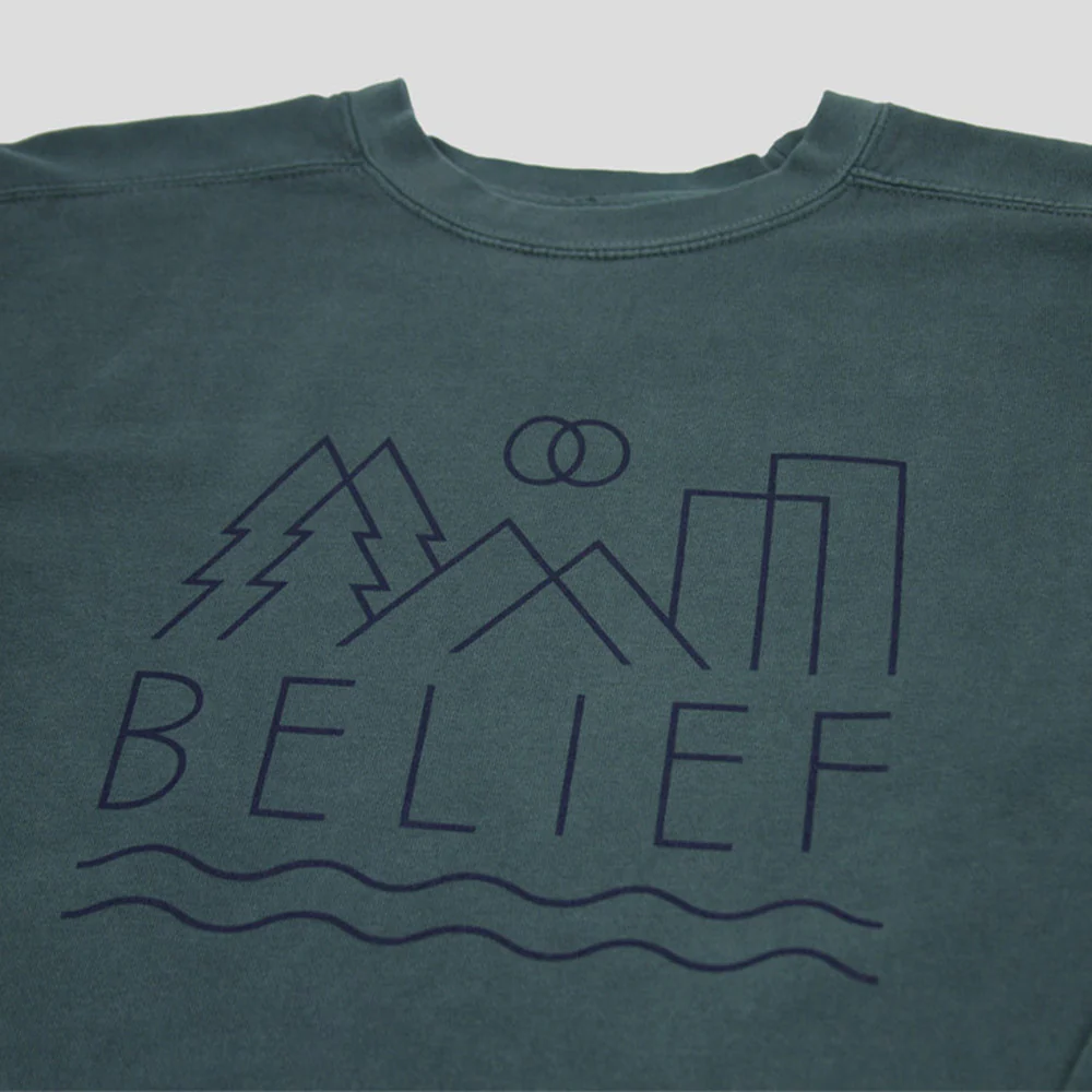Belief: 3D Crewneck Sweatshirt - Blue Spruce - Image 2