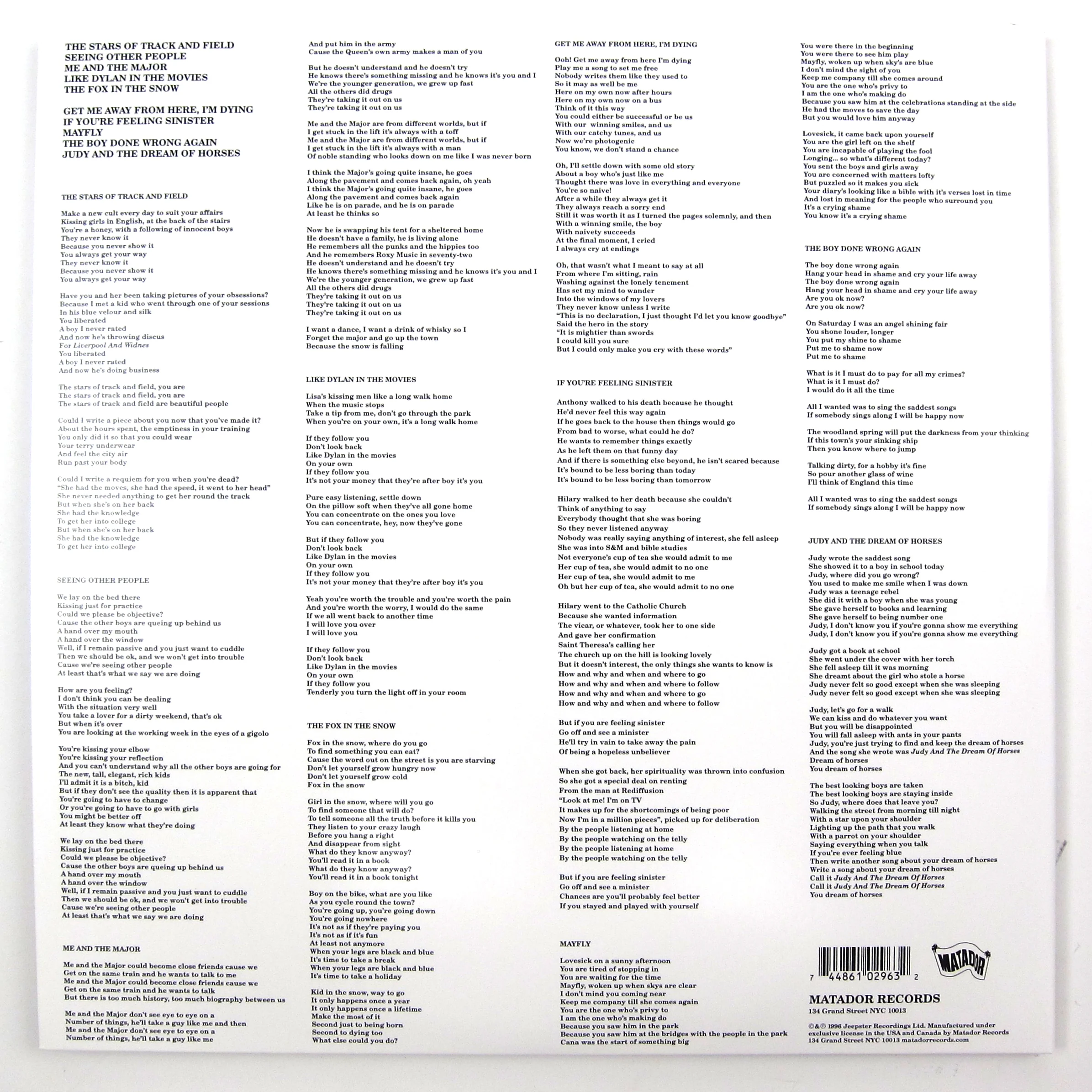 Belle And Sebastian: If You're Feeling Sinister (Colored Vinyl) Vinyl LP - Image 3