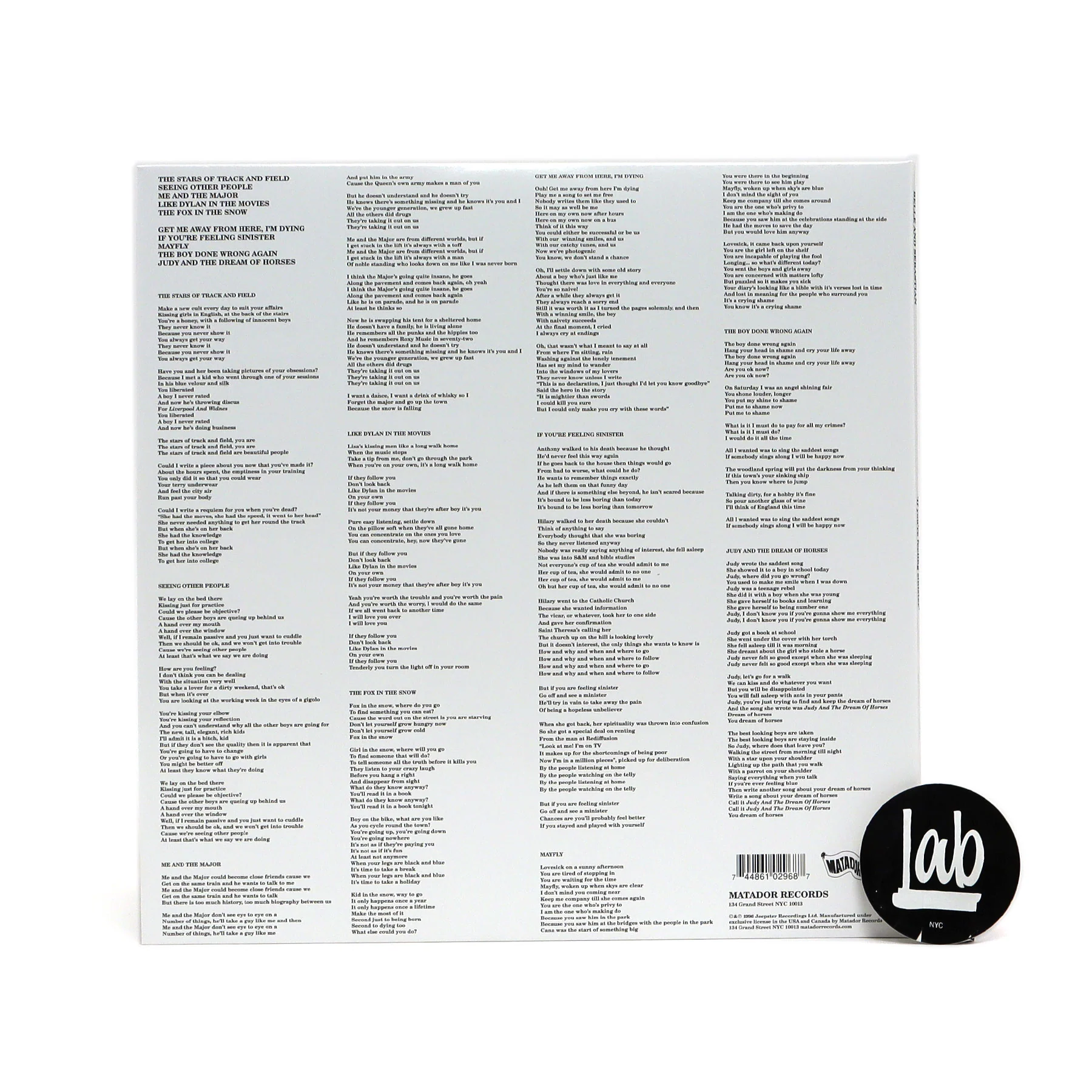 Belle And Sebastian: If You're Feeling Sinister Vinyl LP - Image 3