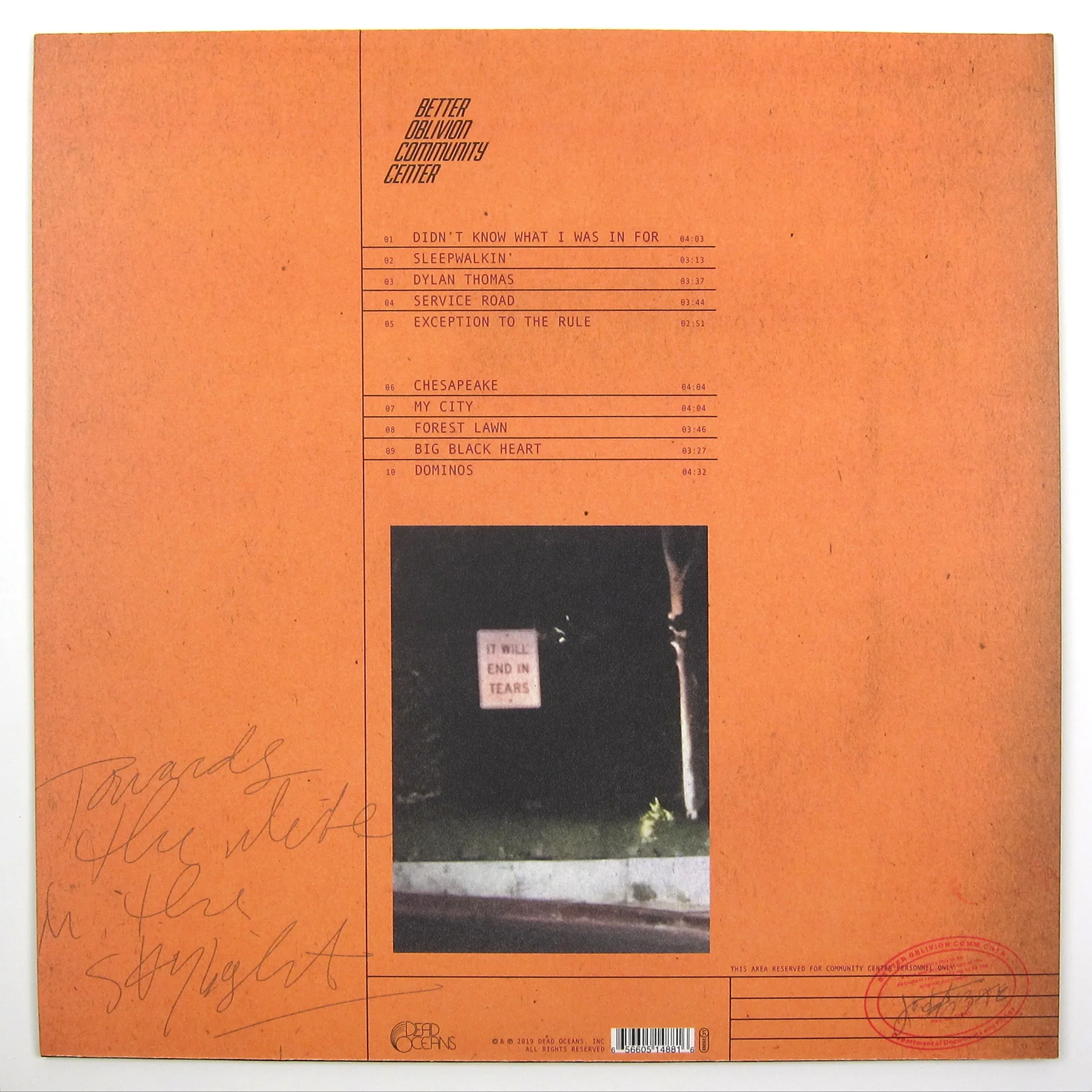 Better Oblivion Community Center: Better Oblivion Community Center Vinyl LP - Image 3