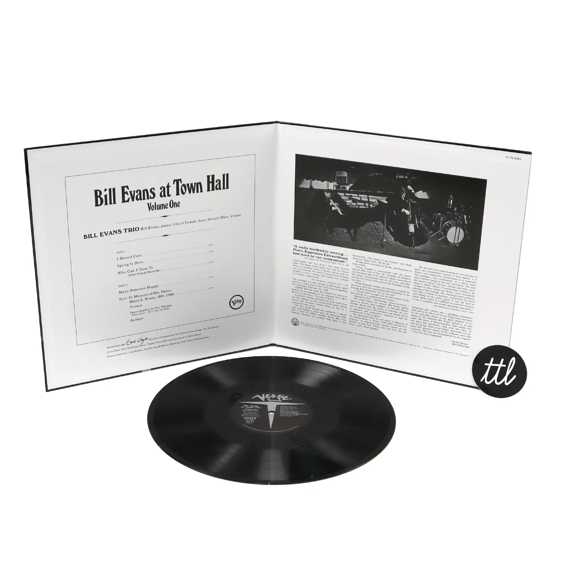 Bill Evans Trio: At Town Hall, Vol. 1 (Acoustic Sounds 180g) Vinyl LP - Image 2