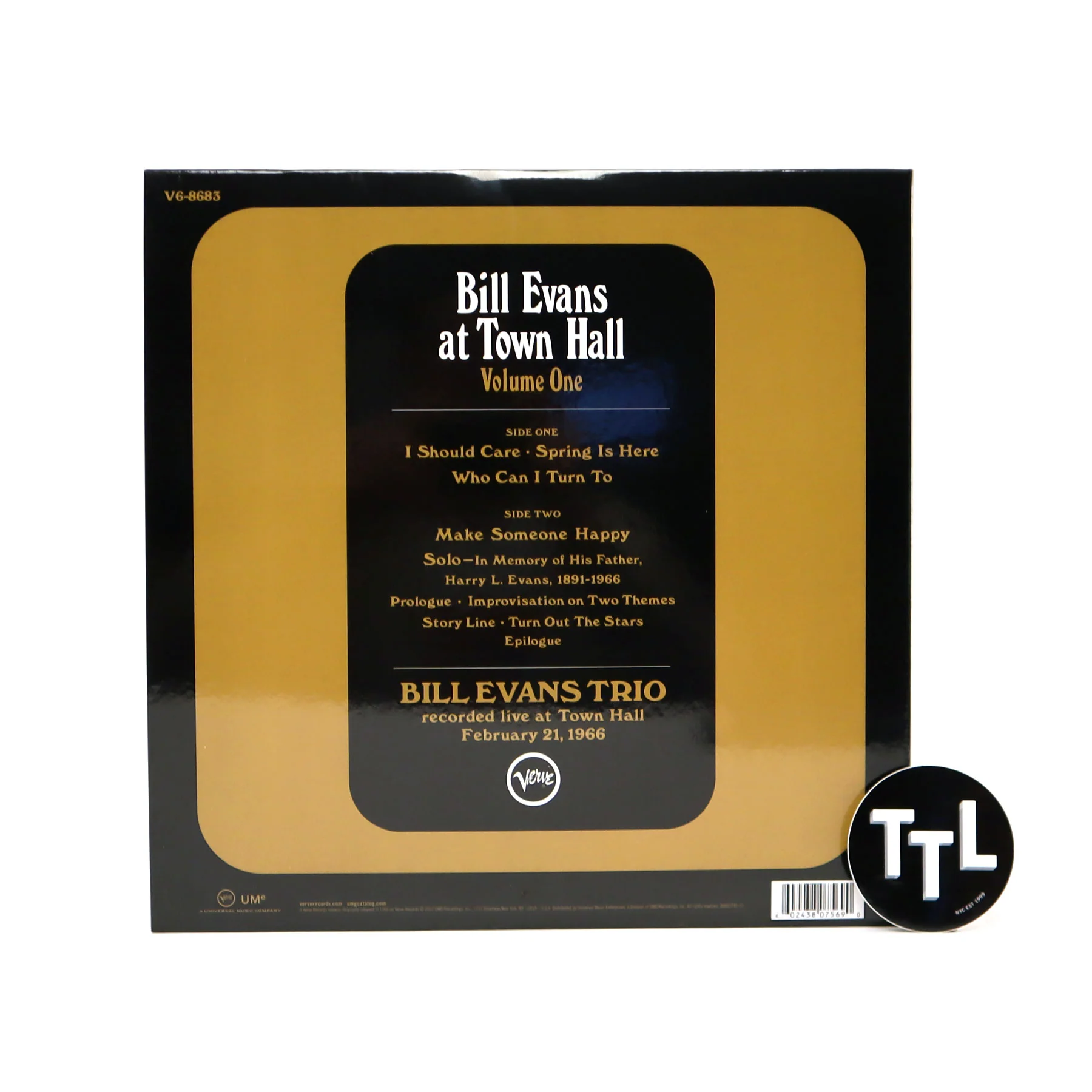 Bill Evans Trio: At Town Hall, Vol. 1 (Acoustic Sounds 180g) Vinyl LP - Image 3