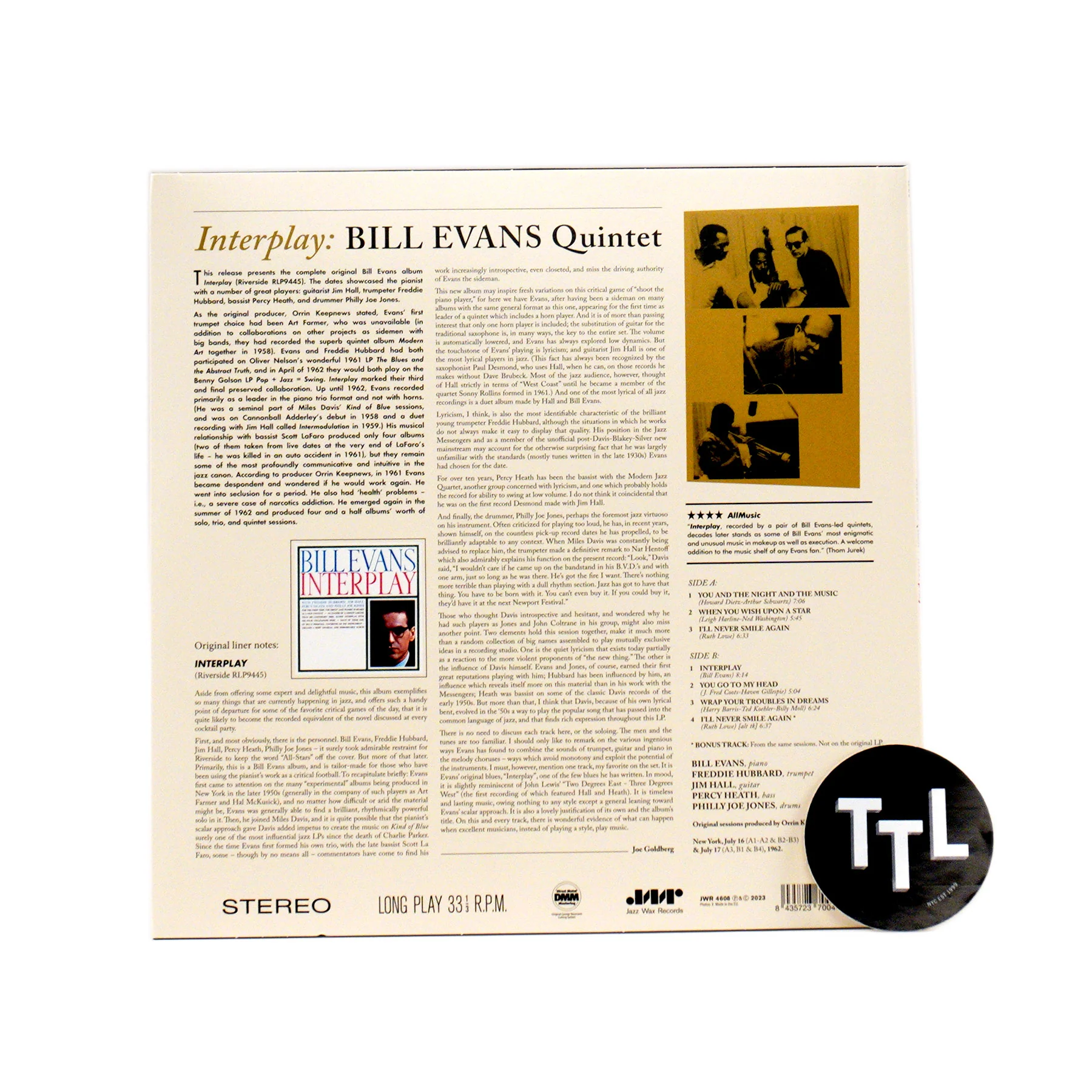 Bill Evans: Interplay (180g) Vinyl LP - Image 2