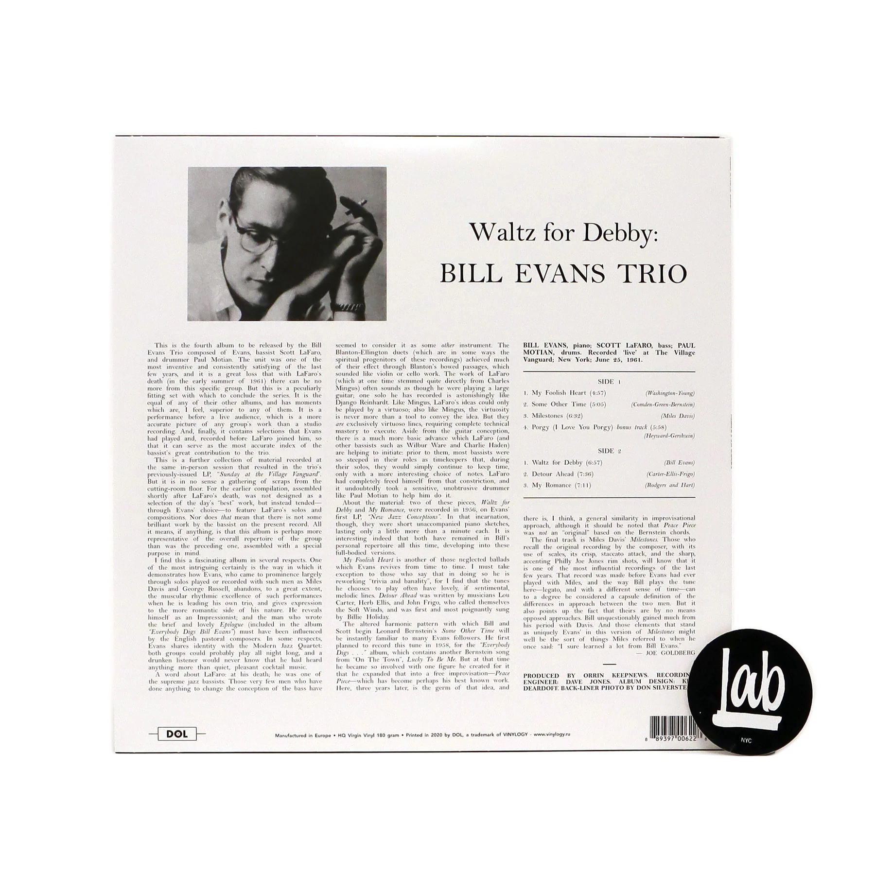 Bill Evans Trio: Waltz For Debby (Colored Vinyl) Vinyl LP - Image 3
