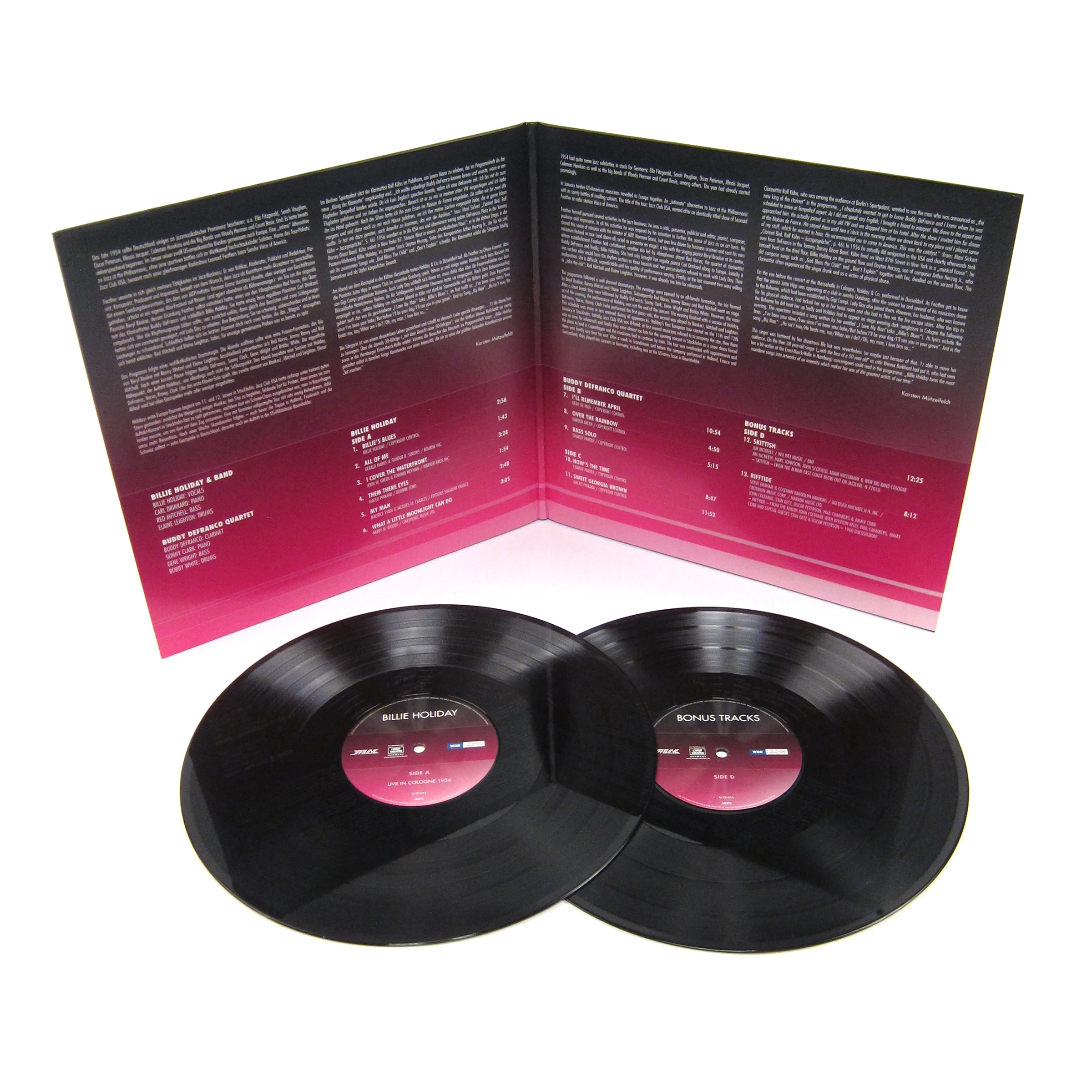 Billie Holiday / Buddy DeFranco Quartet: Live In Cologne 1954 Vinyl LP - Image 2