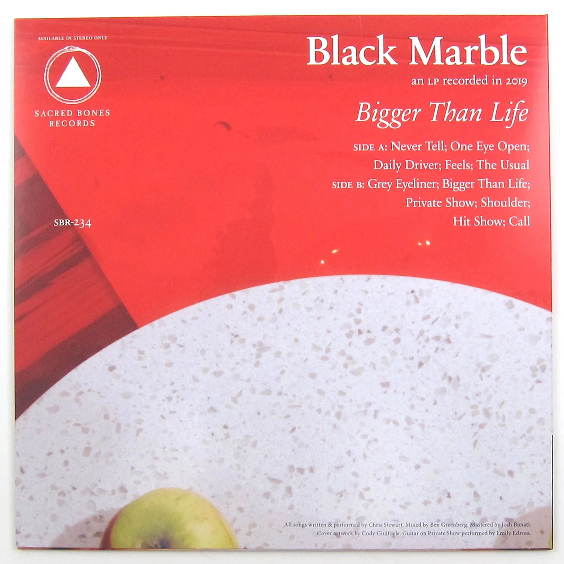 Black Marble: Bigger Than Life (Red Colored Vinyl) Vinyl LP - Image 2
