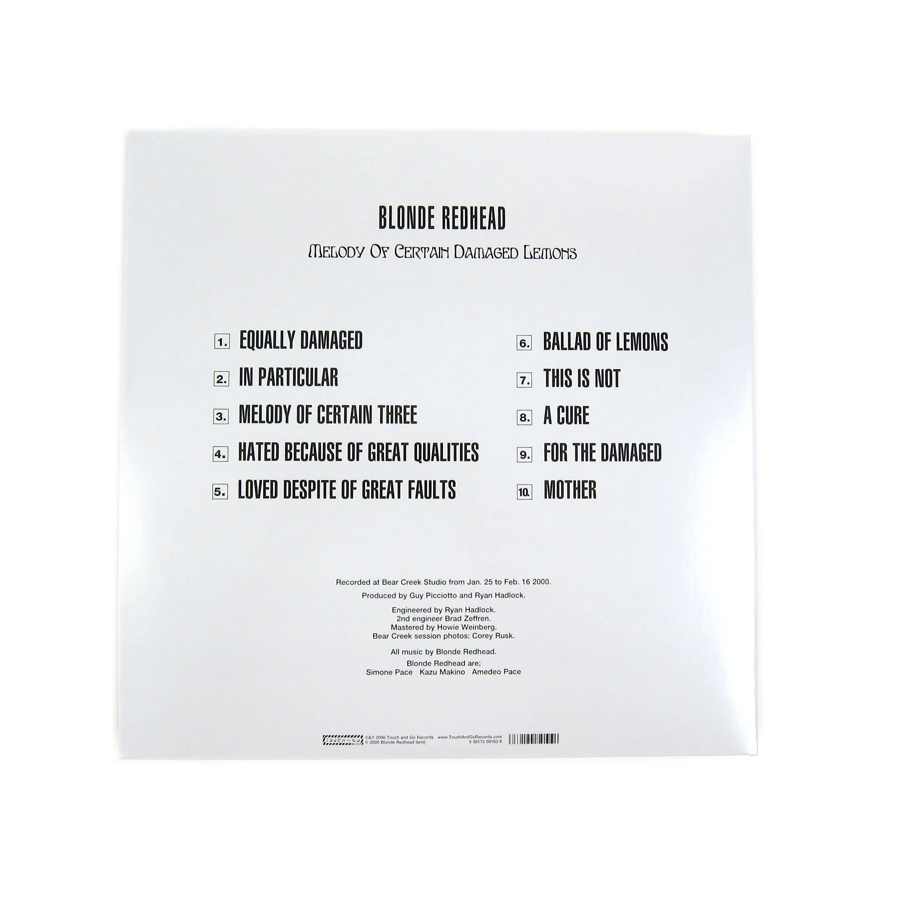 Blonde Redhead: Melody Of Certain Damaged Lemons - 20th Anniversary Edition (180g, Colored Vinyl) Vinyl LP - Image 3