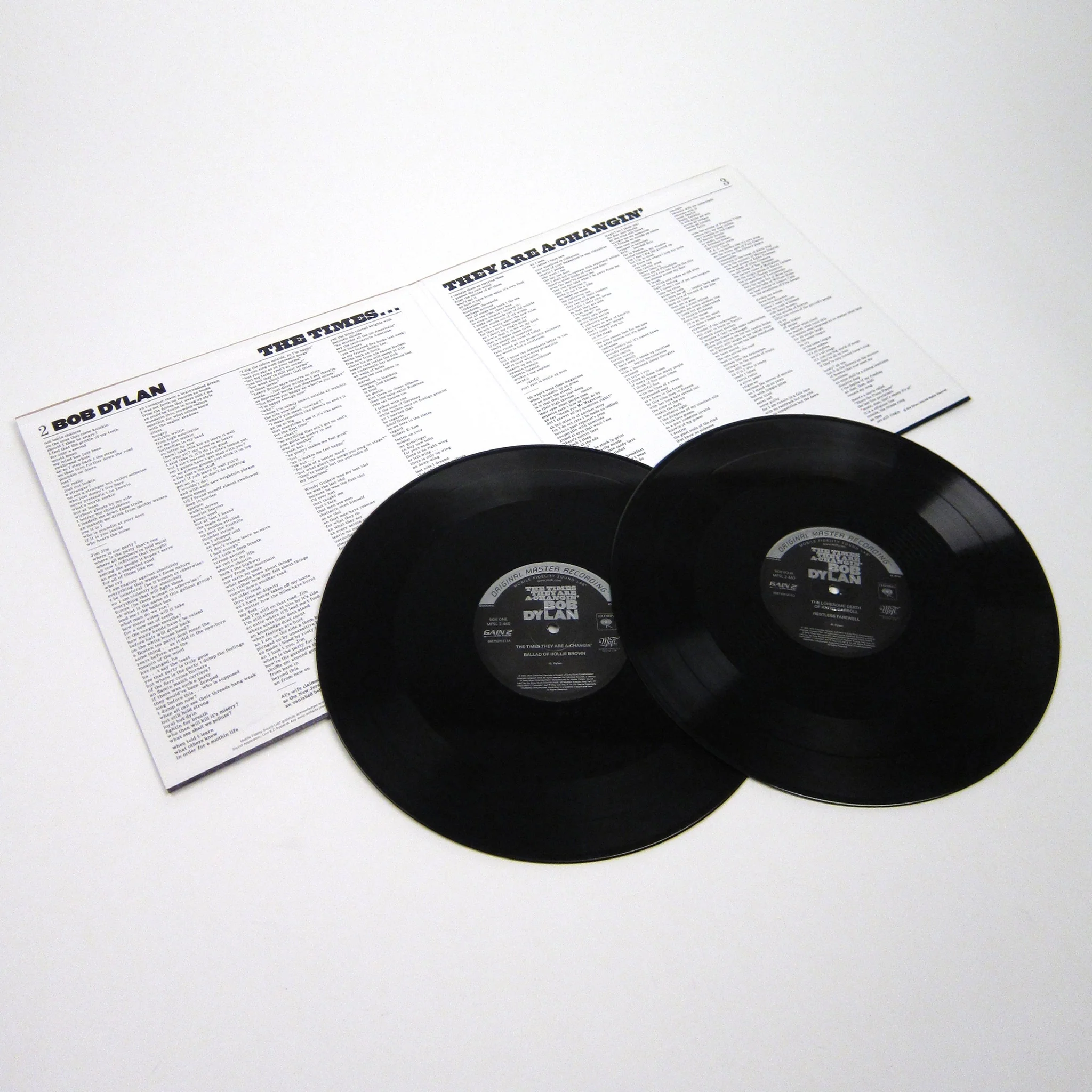 Bob Dylan: The Times They Are A-Changin' (Mono, 180g, 45rpm) Vinyl 2LP - Image 2