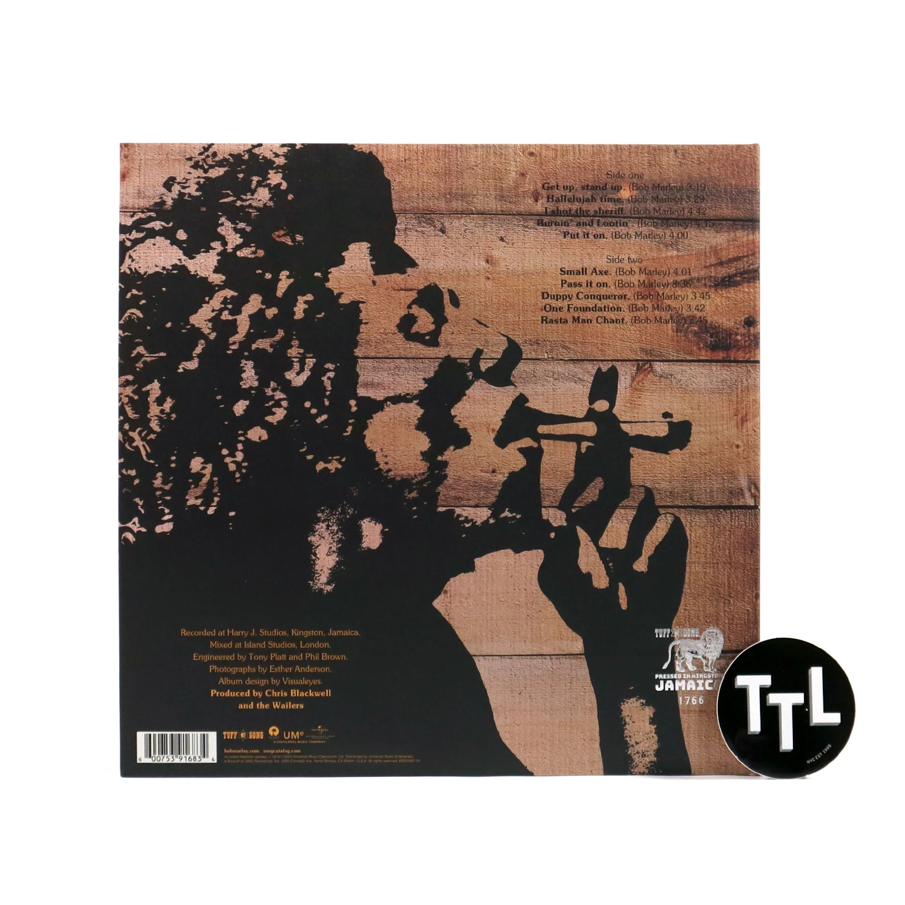 Bob Marley & The Wailers: Burnin' (Tuff Gong Jamaican Pressing) Vinyl LP - Image 3